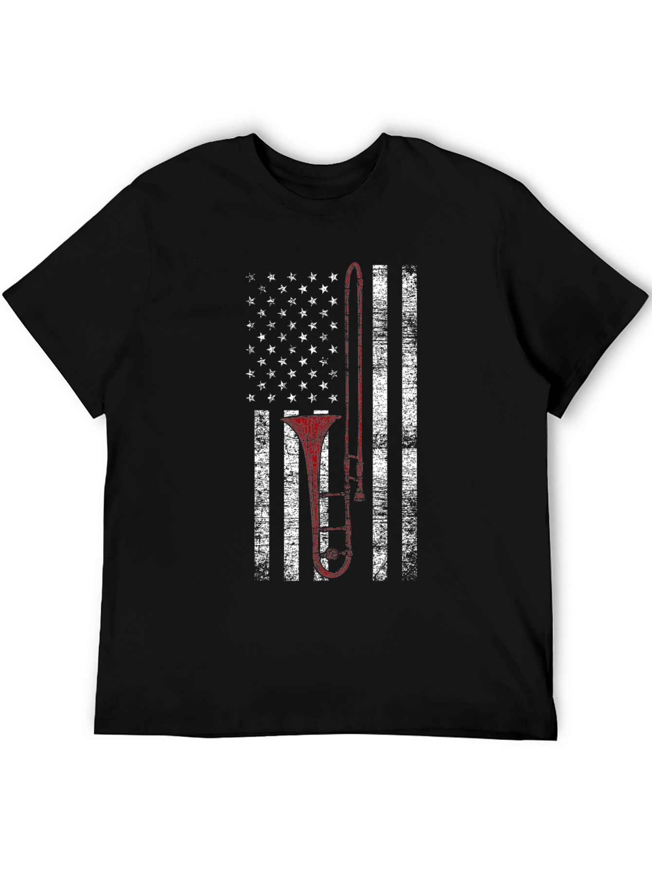 Trombone American Flag Patriotic T-Shirt
