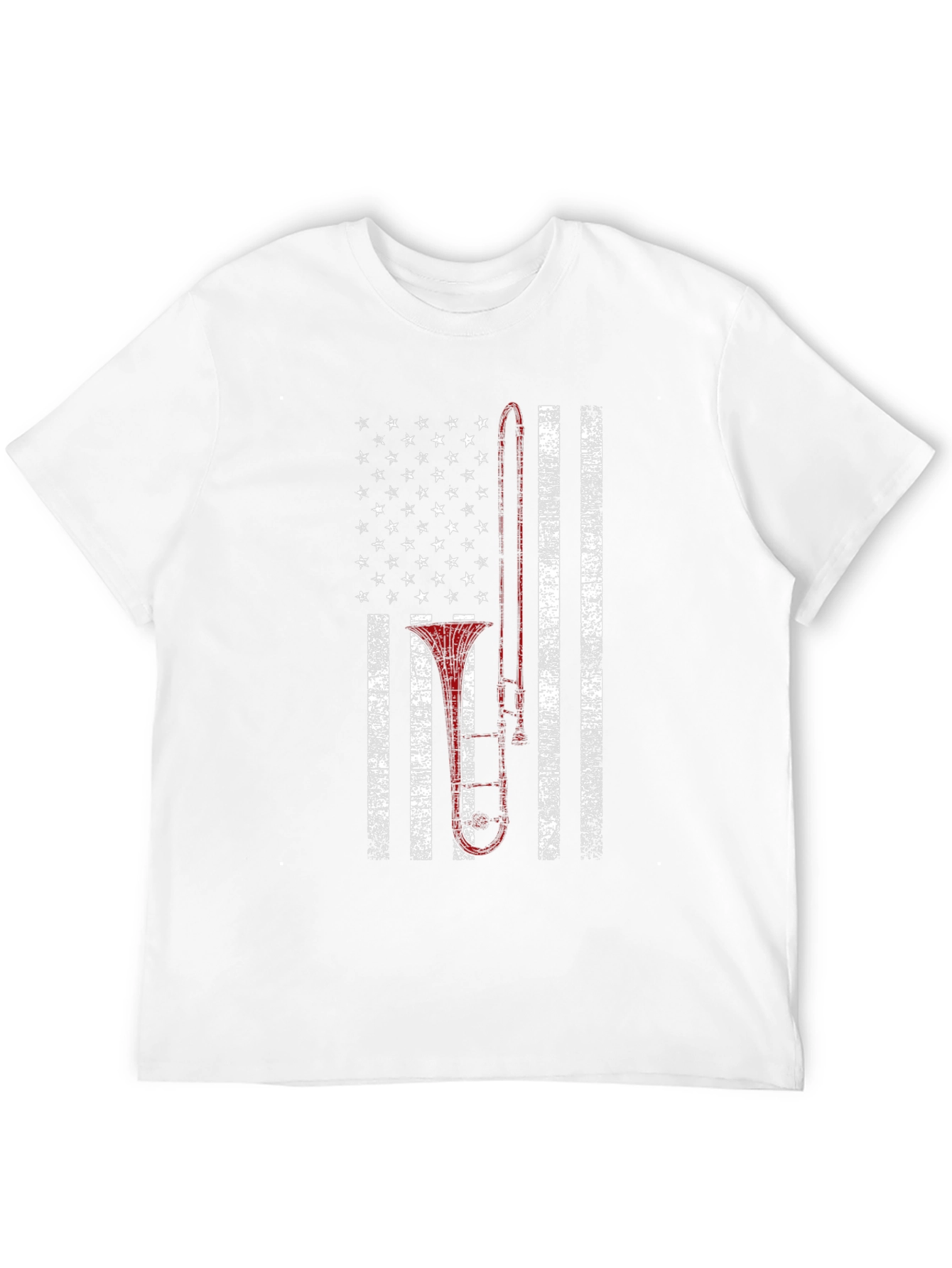 Trombone American Flag Patriotic T-Shirt
