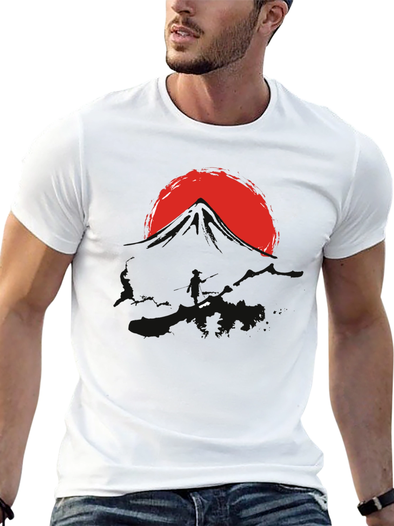 Graphic T-Shirt: Mountain Sunset Design
