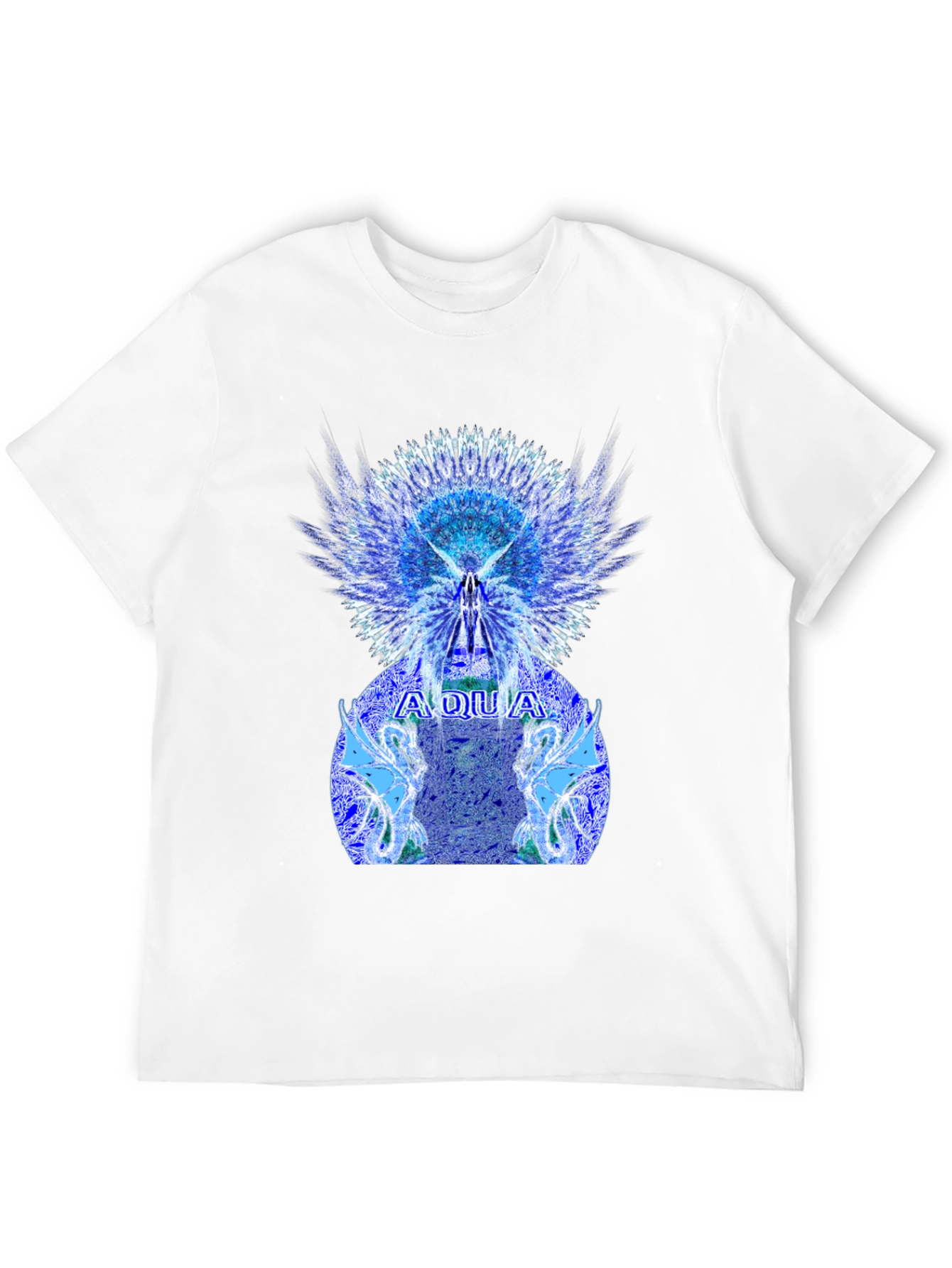 Aqua Graphic Print Mens T-Shirt