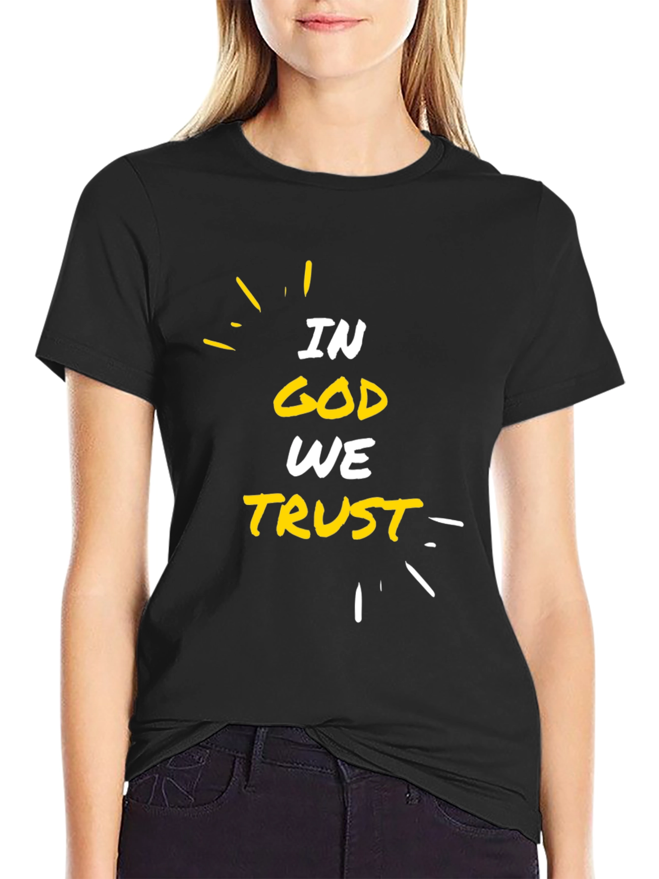 In God We Trust Black Graphic T-Shirt