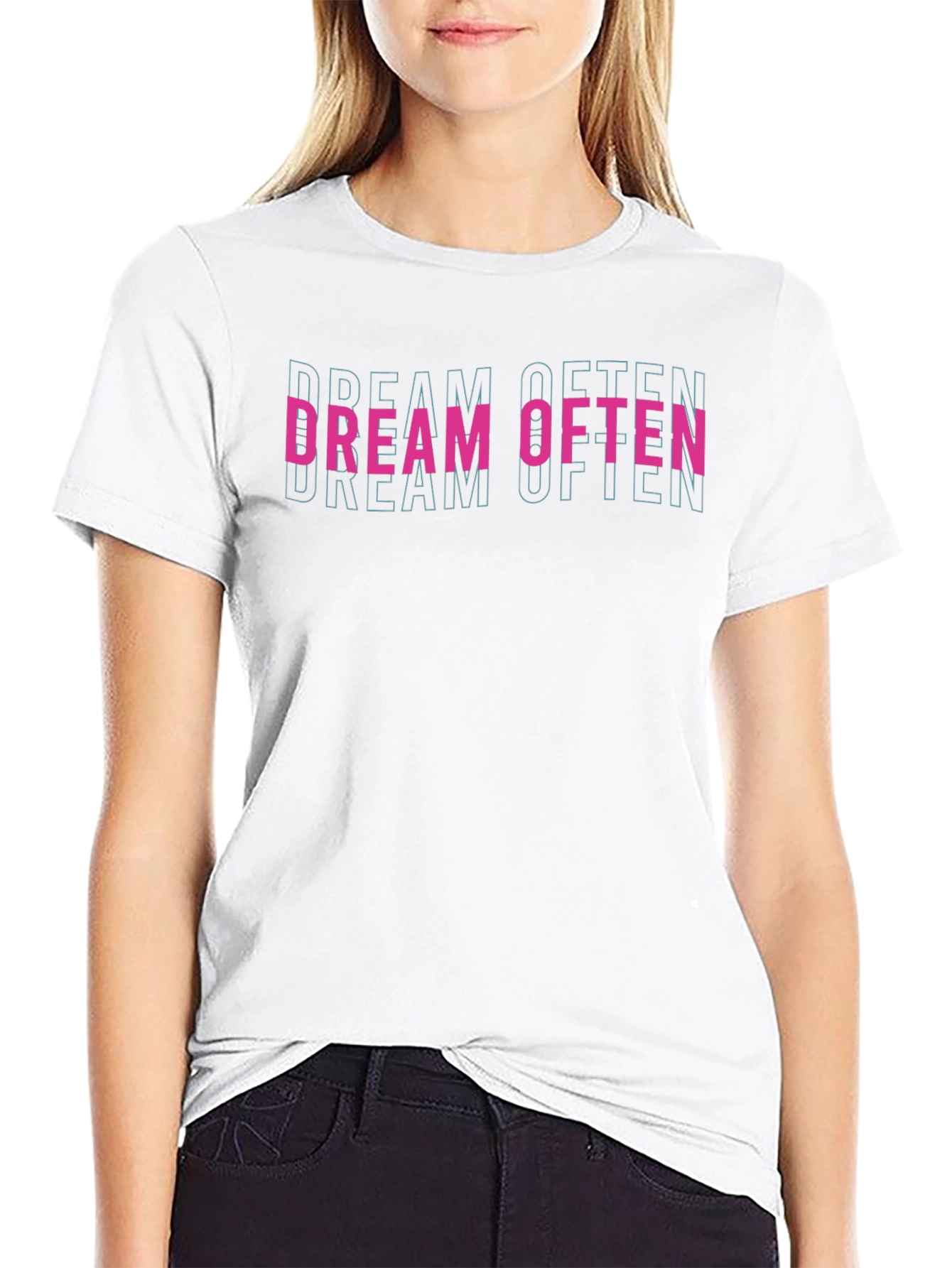 Dream Often Graphic Tee - Black