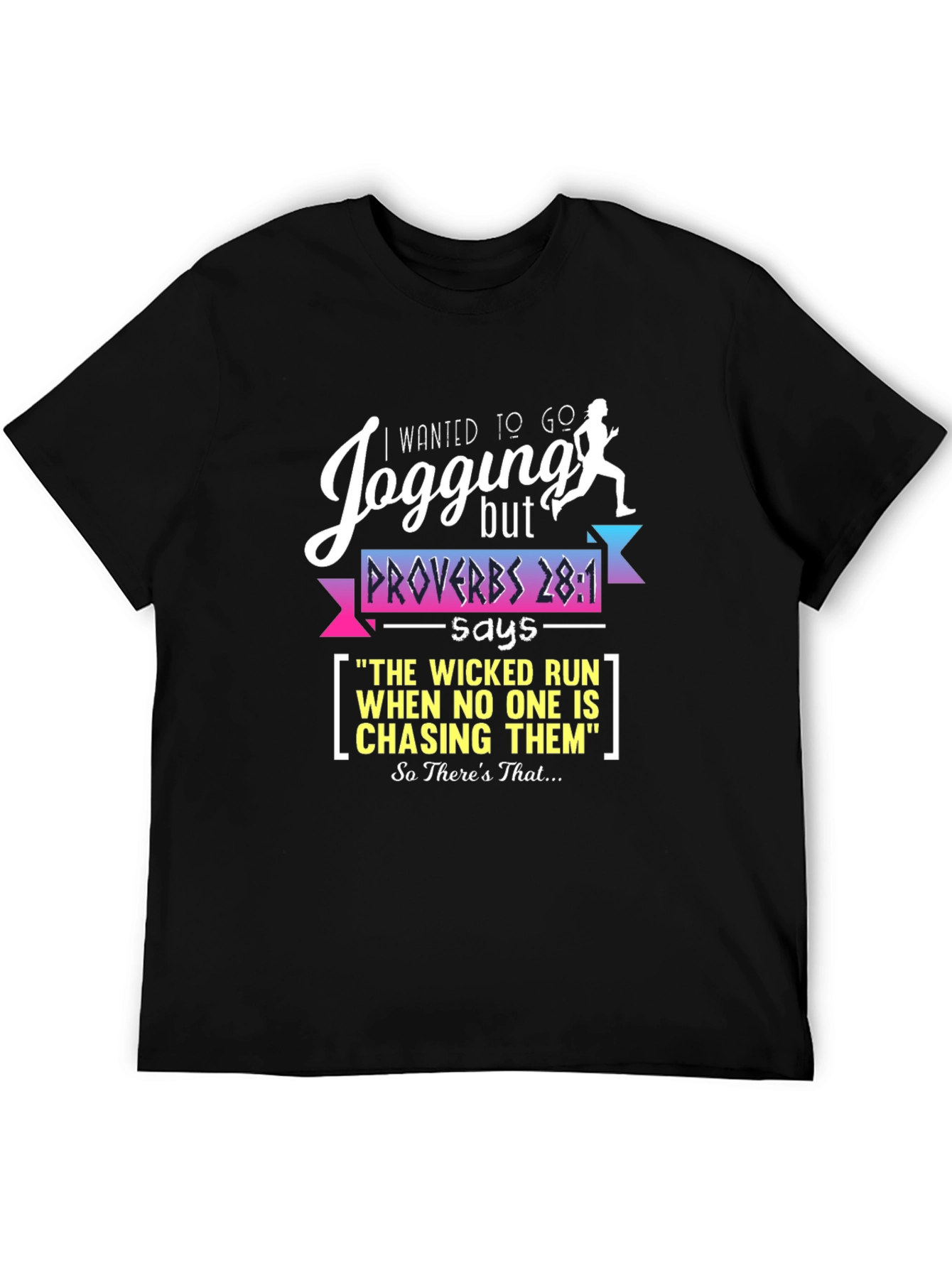 Jogging Proverbs Graphic T-Shirt