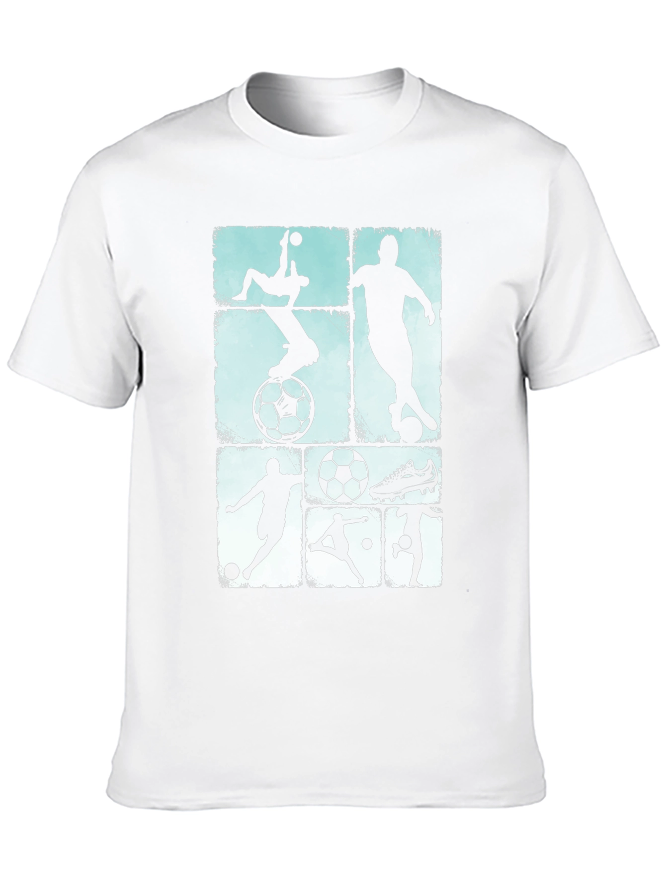 Soccer Silhouettes Black Graphic Tee