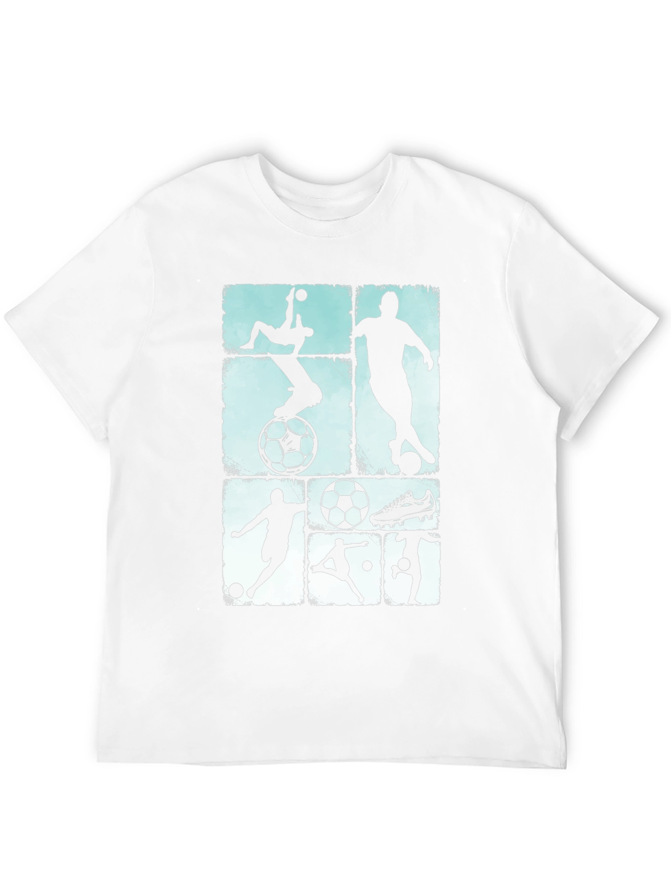 Soccer Silhouettes Black Graphic Tee