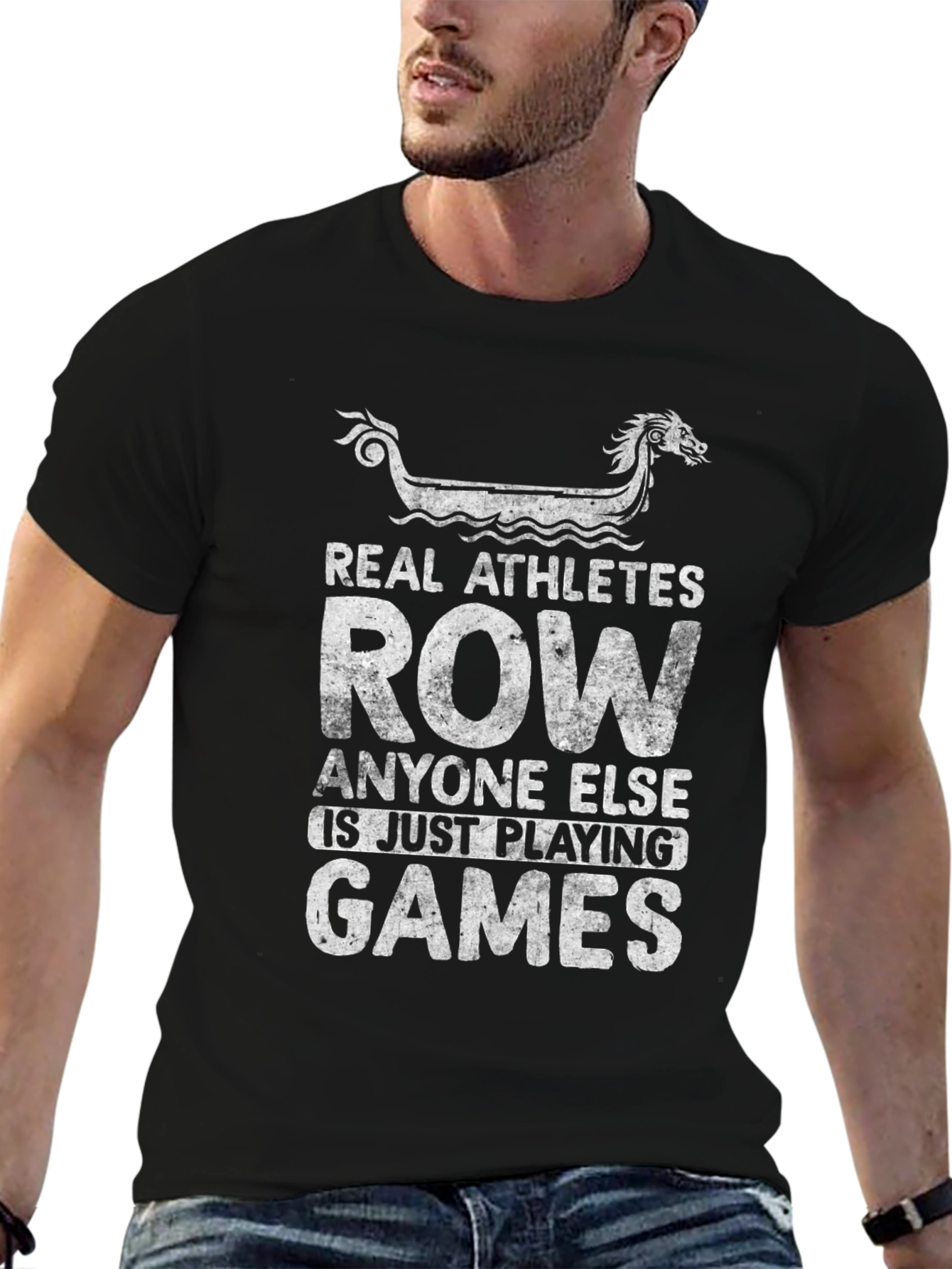 Real Athletes Row T-Shirt - Rowing Graphic Tee