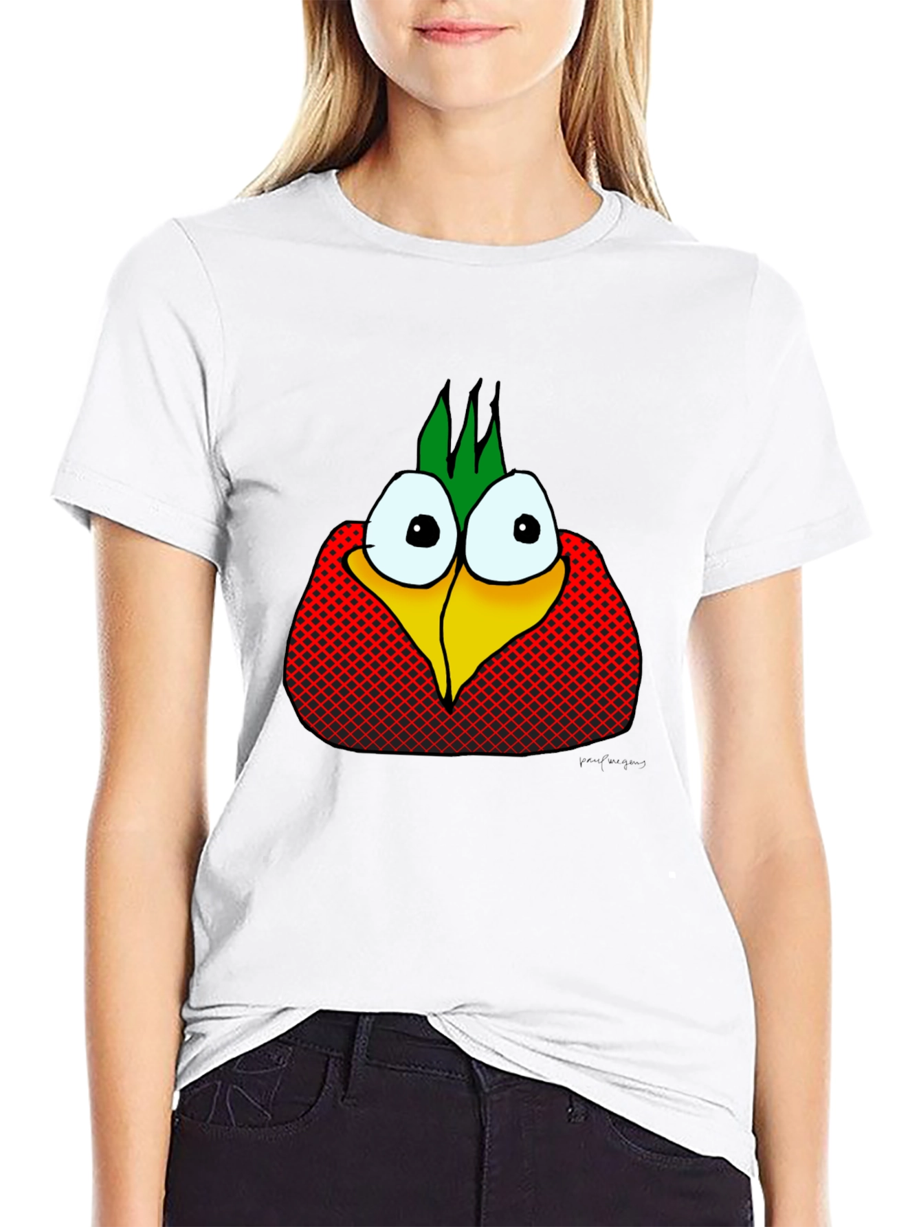 Funny Cartoon Bird T-Shirt