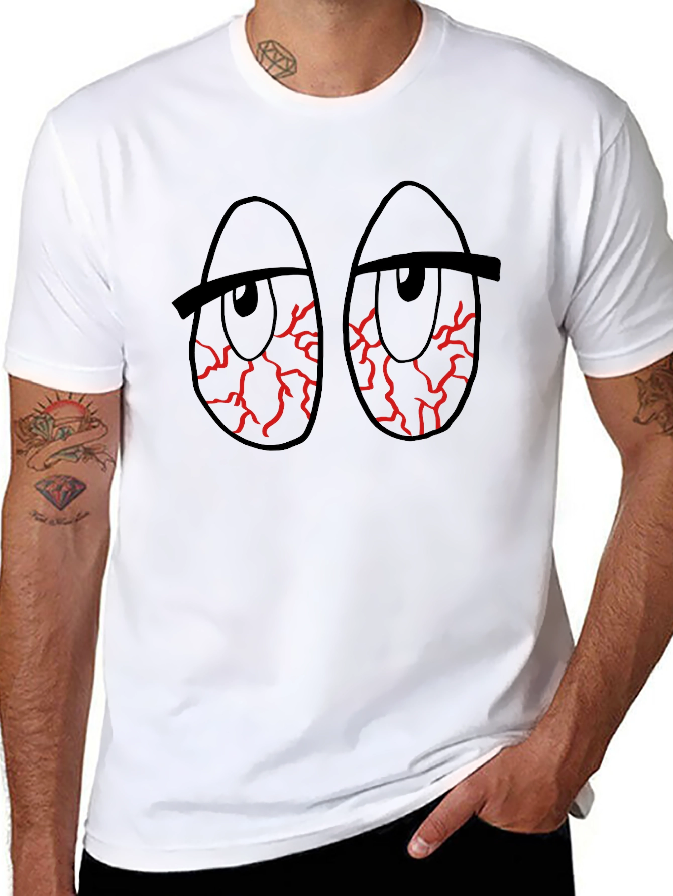 Red Eye Graphic Black T-Shirt