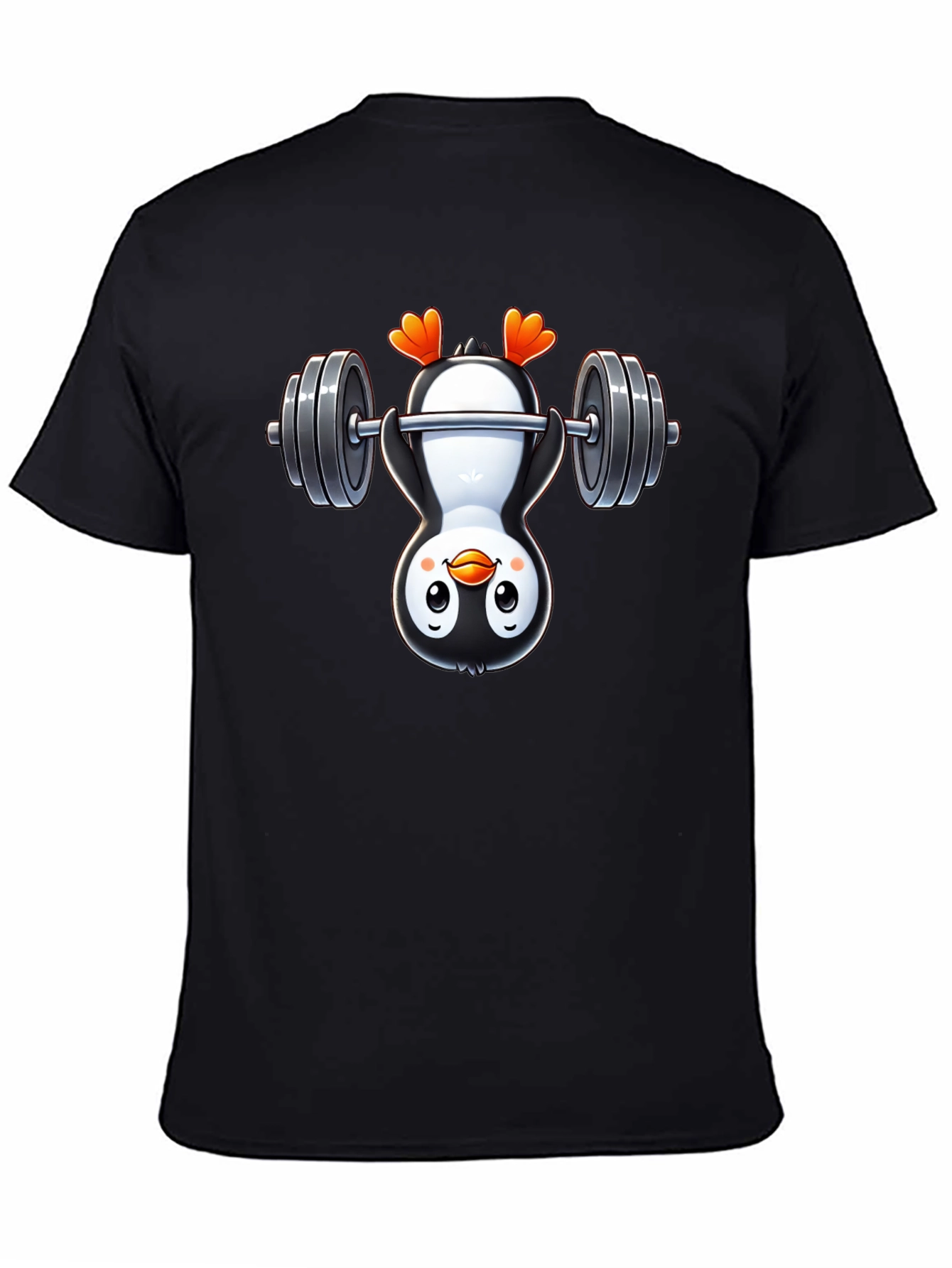 Penguin Gymnast T-Shirt - Black Cotton Tee