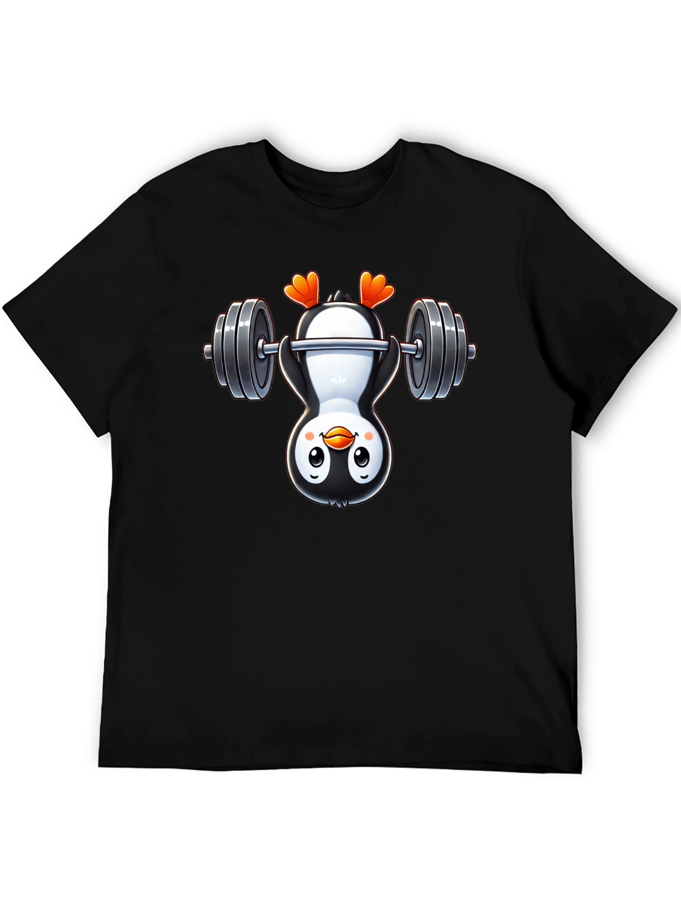 Penguin Gymnast T-Shirt - Black Cotton Tee