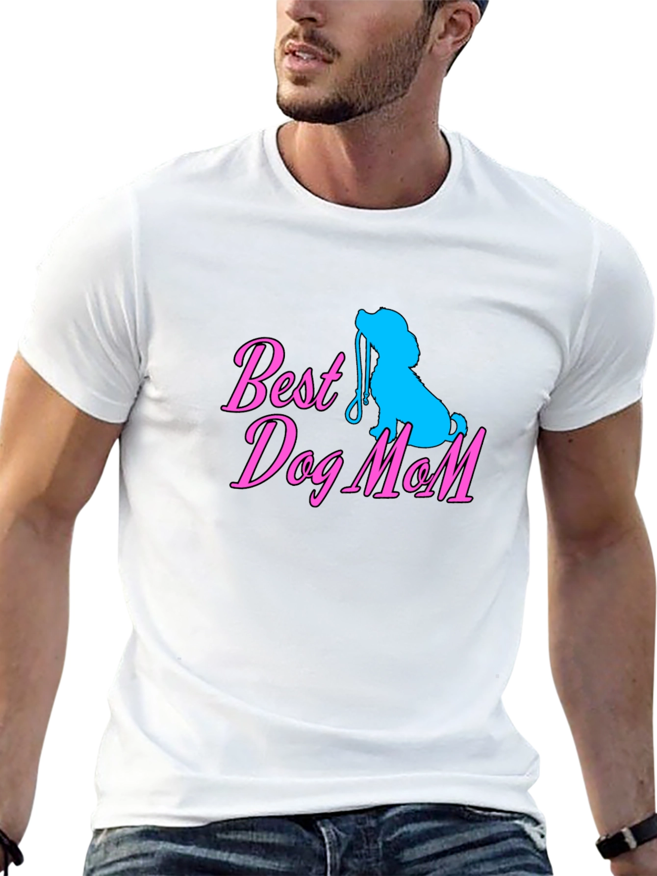 Best Dog Mom Black T-Shirt Cute Dog Lover Tee