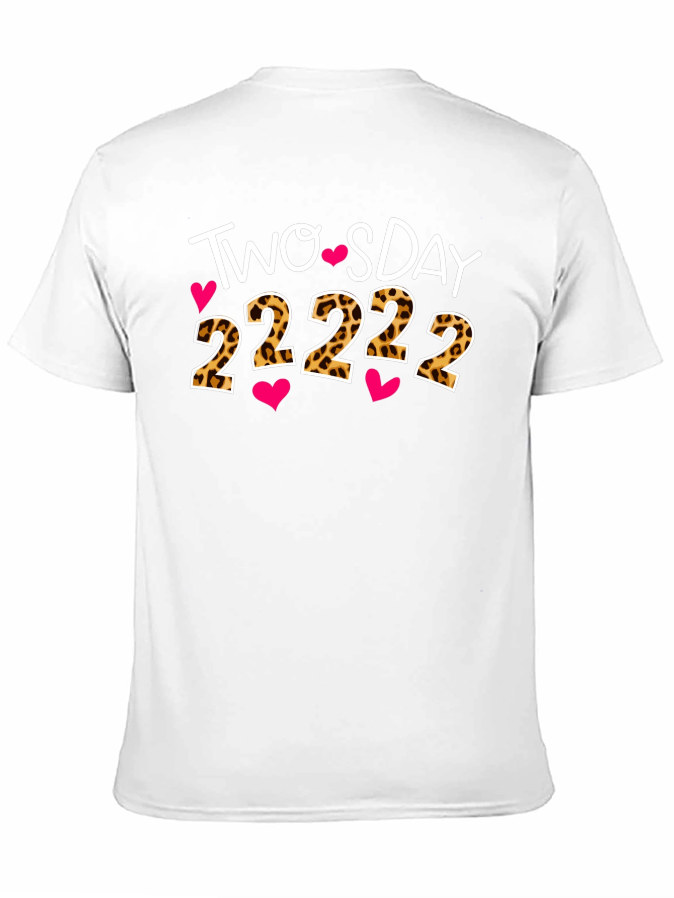 Twosday 2-22-22 Leopard Print Graphic Tee