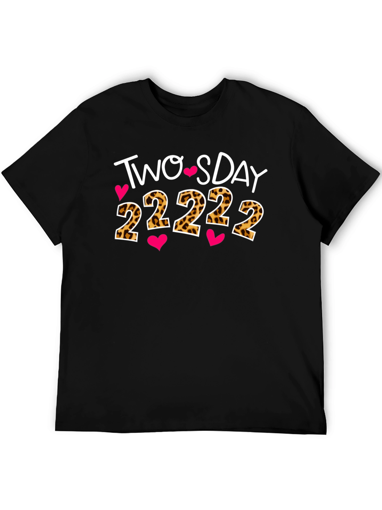 Twosday 2-22-22 Leopard Print Graphic Tee