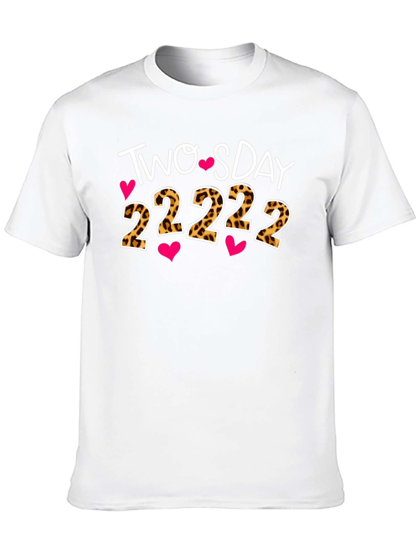 Twosday 2-22-22 Leopard Print Graphic Tee