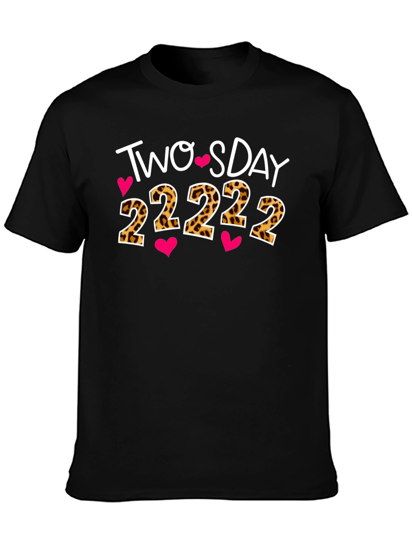 Twosday 2-22-22 Leopard Print Graphic Tee