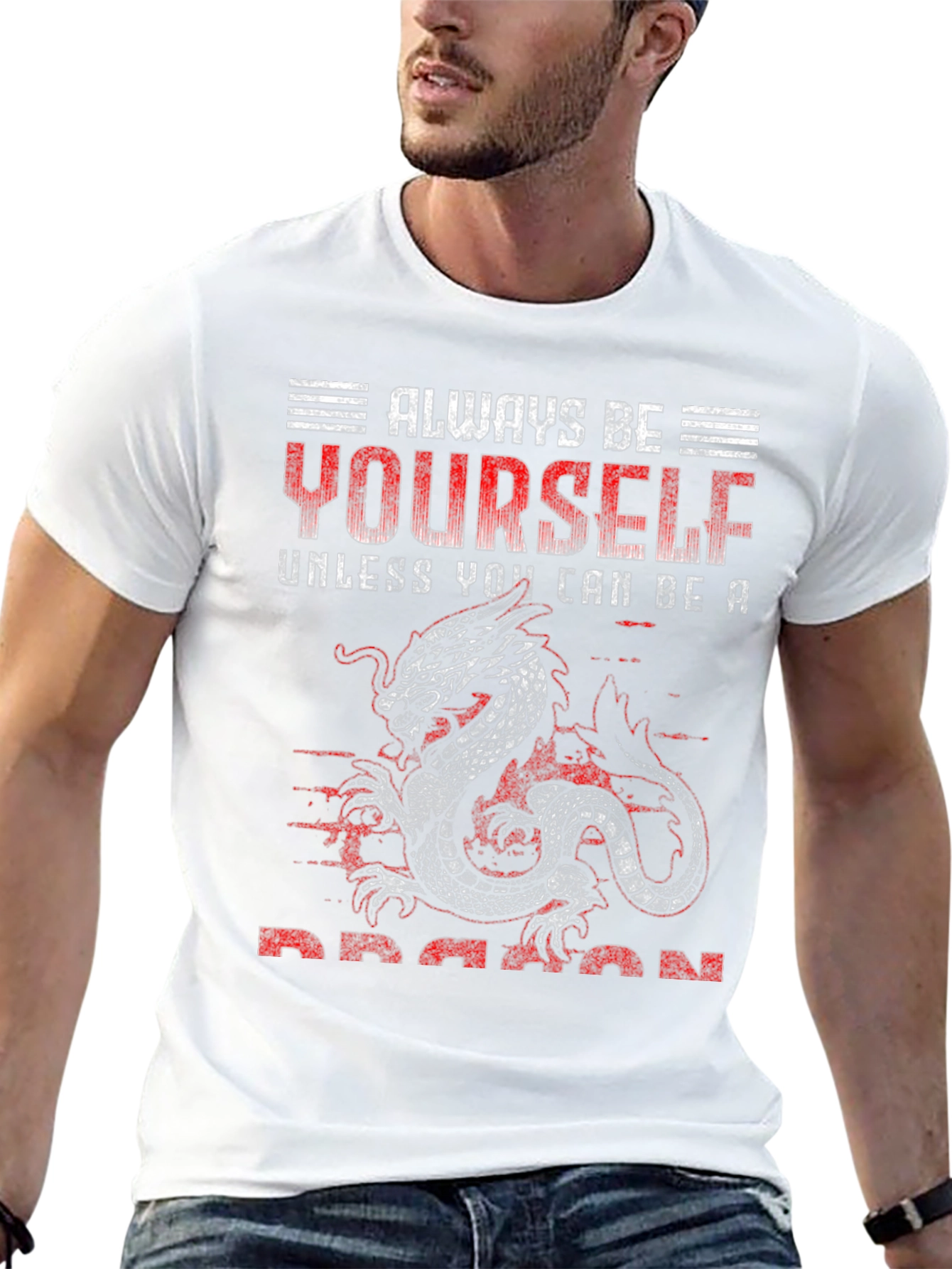 Always Be Yourself Dragon Graphic T-Shirt