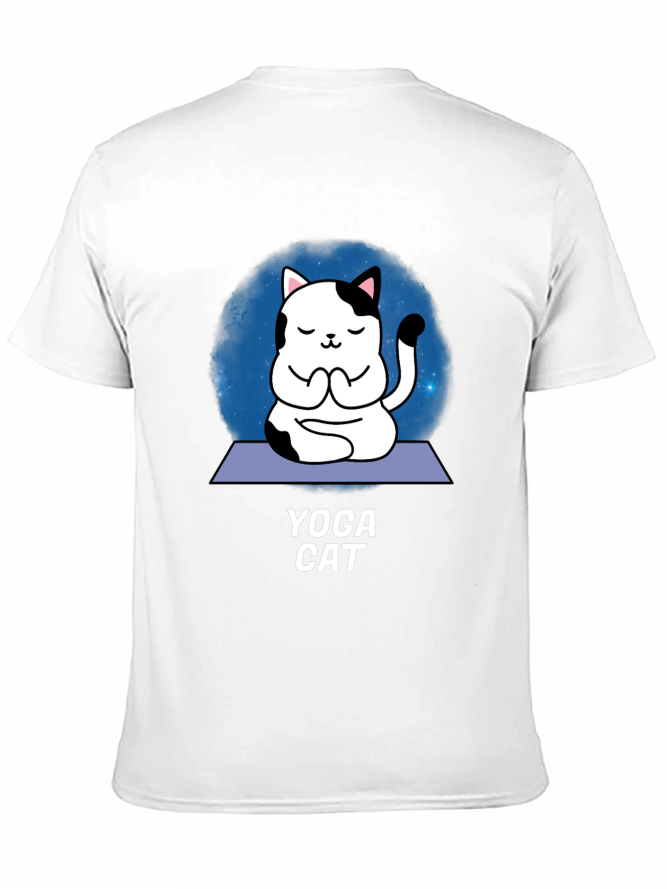 Yoga Cat Graphic T-Shirt - Meditating Feline Tee