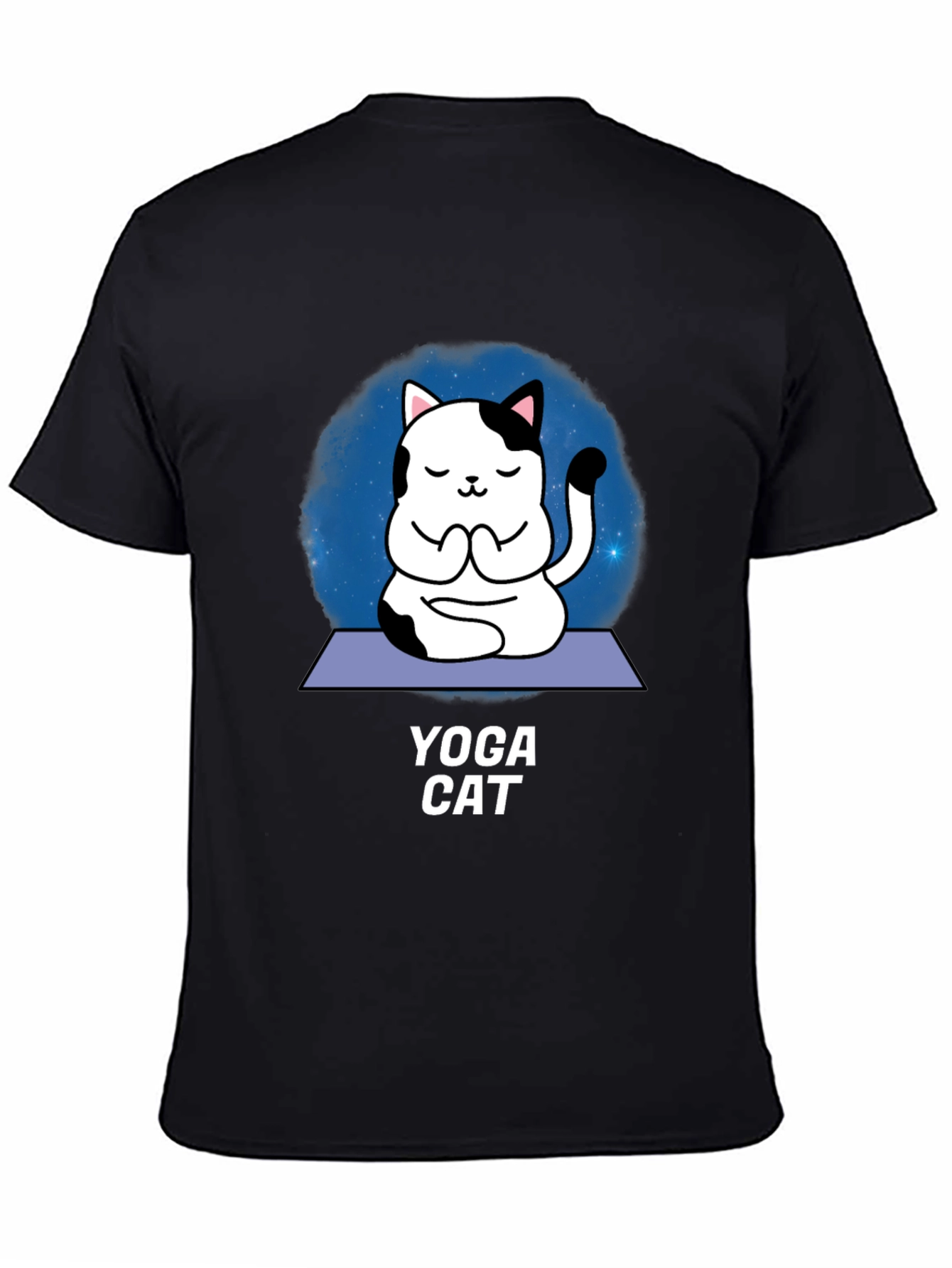 Yoga Cat Graphic T-Shirt - Meditating Feline Tee