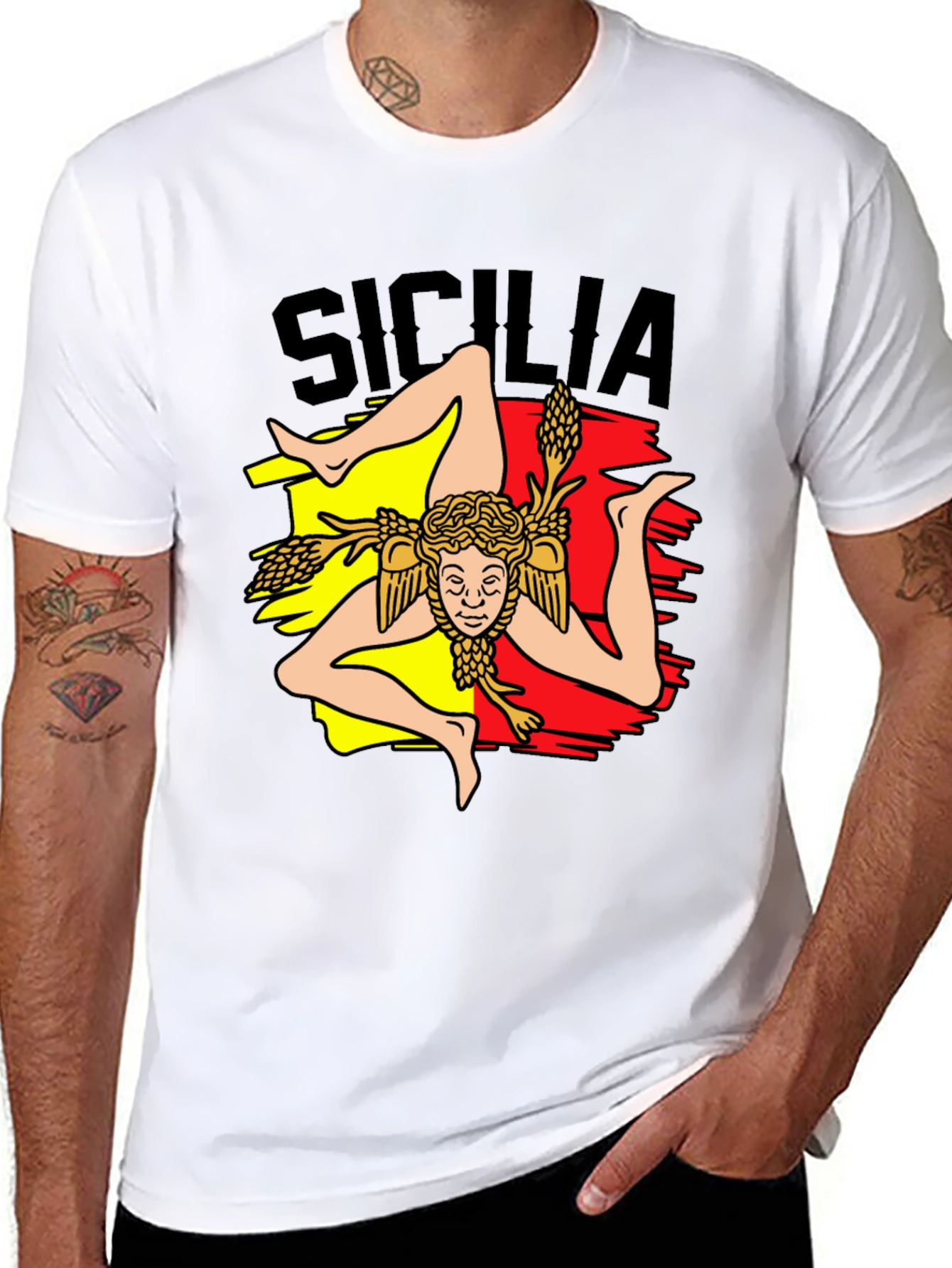 Sicilia Trinacria T-Shirt - Italy Sicilian Symbol Tee