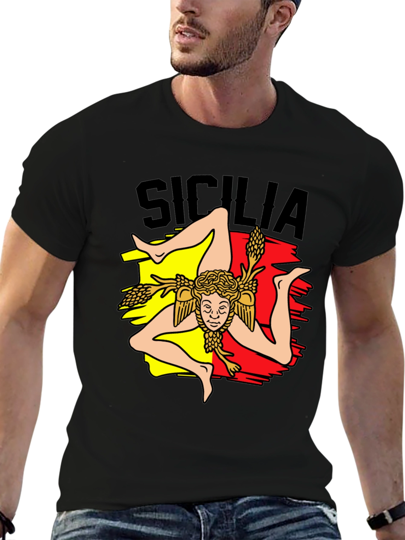 Sicilia Trinacria T-Shirt - Italy Sicilian Symbol Tee