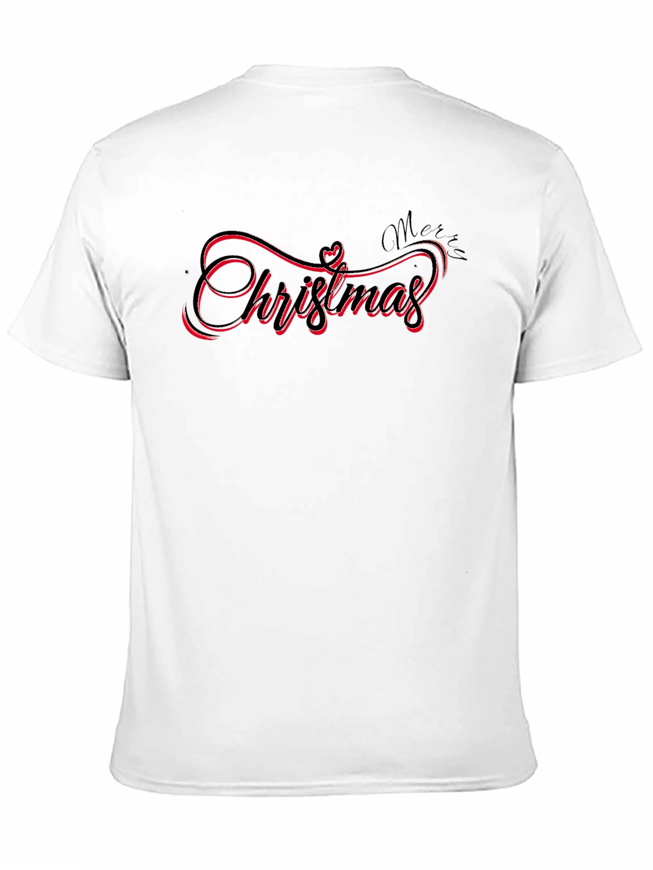 Christmas Script Black T-Shirt