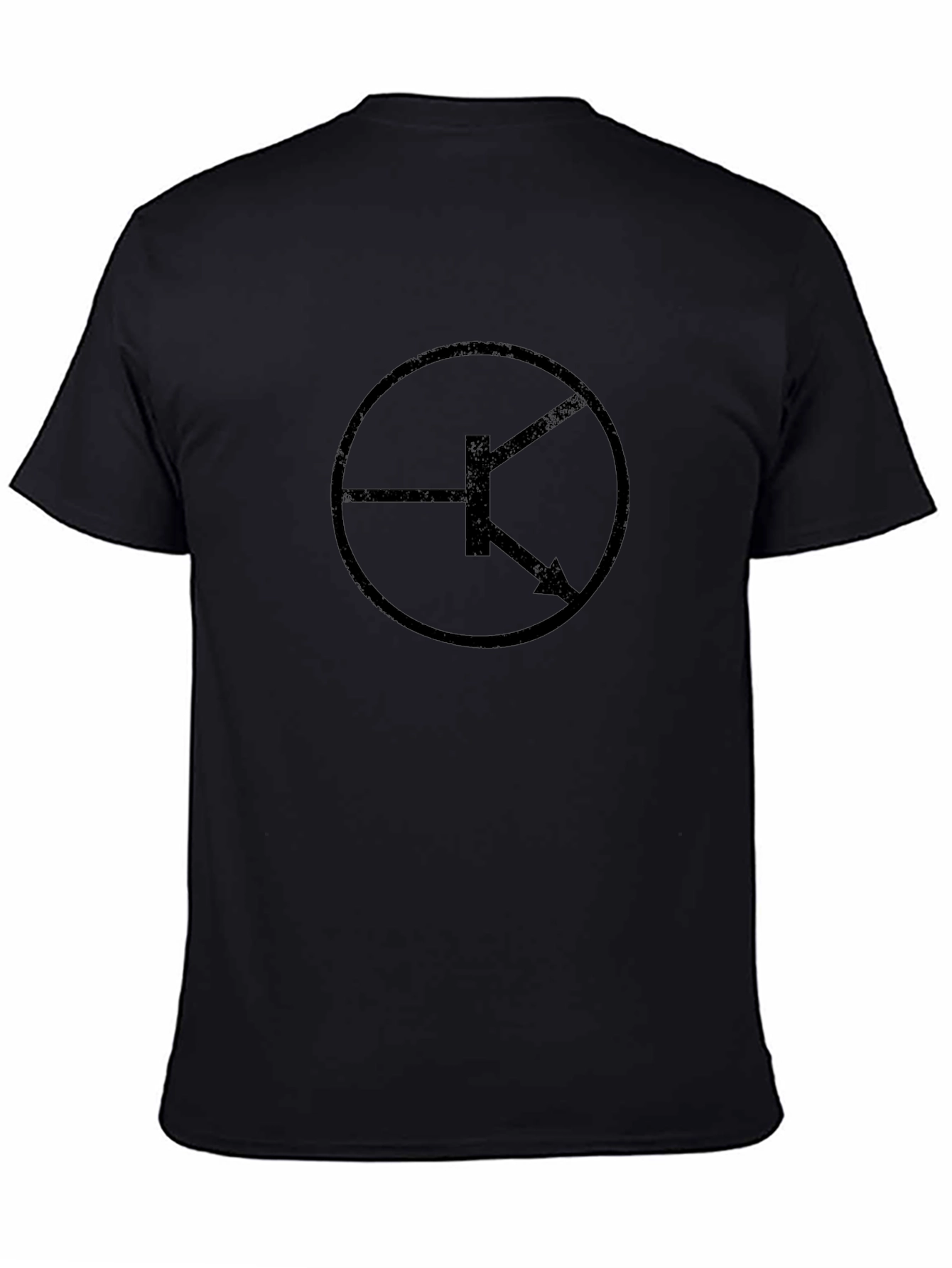 NPN Transistor Black T-Shirt - Circuit Symbol Tee
