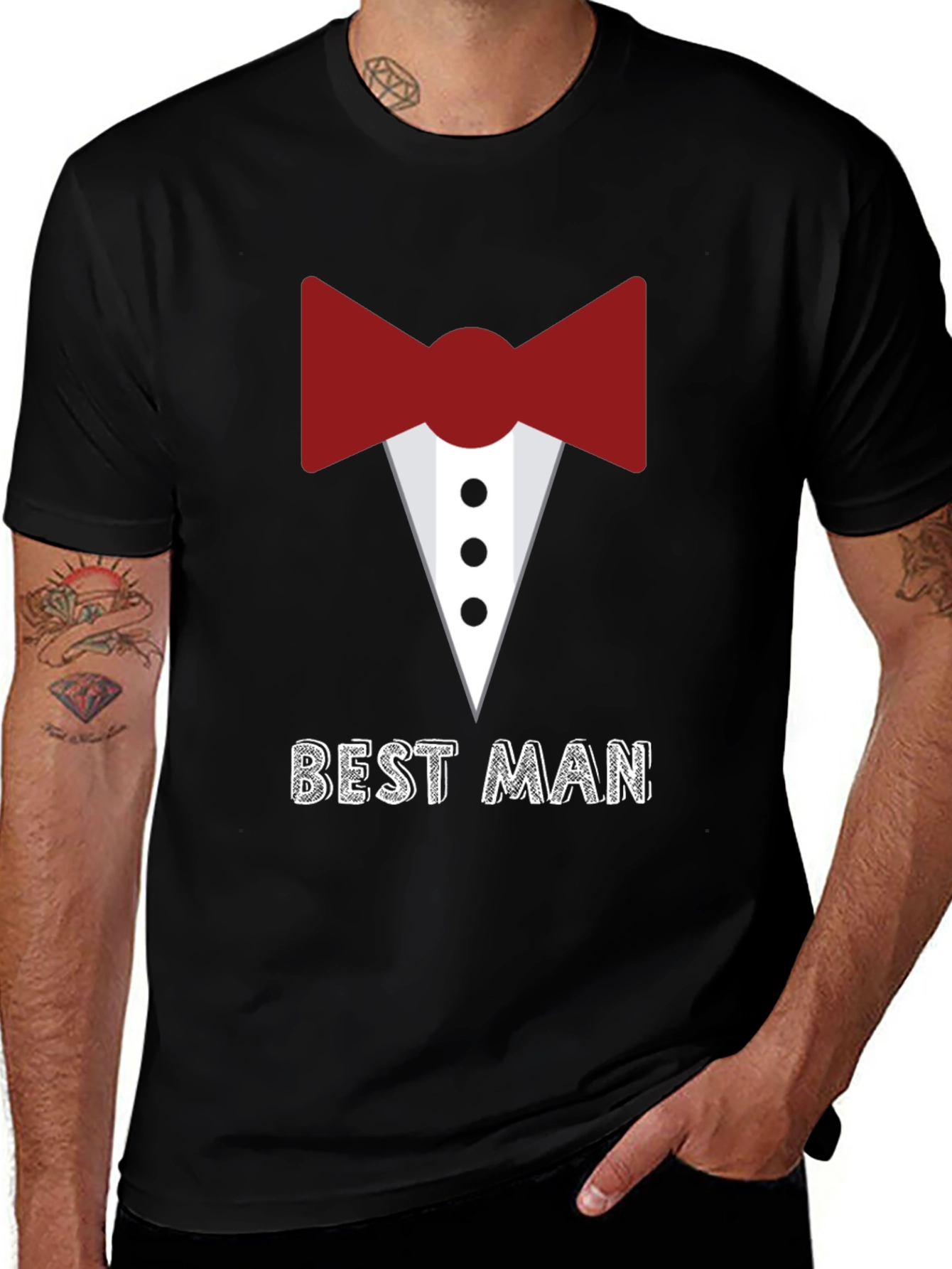 Best Man Tuxedo Graphic Tee - Wedding Party Apparel