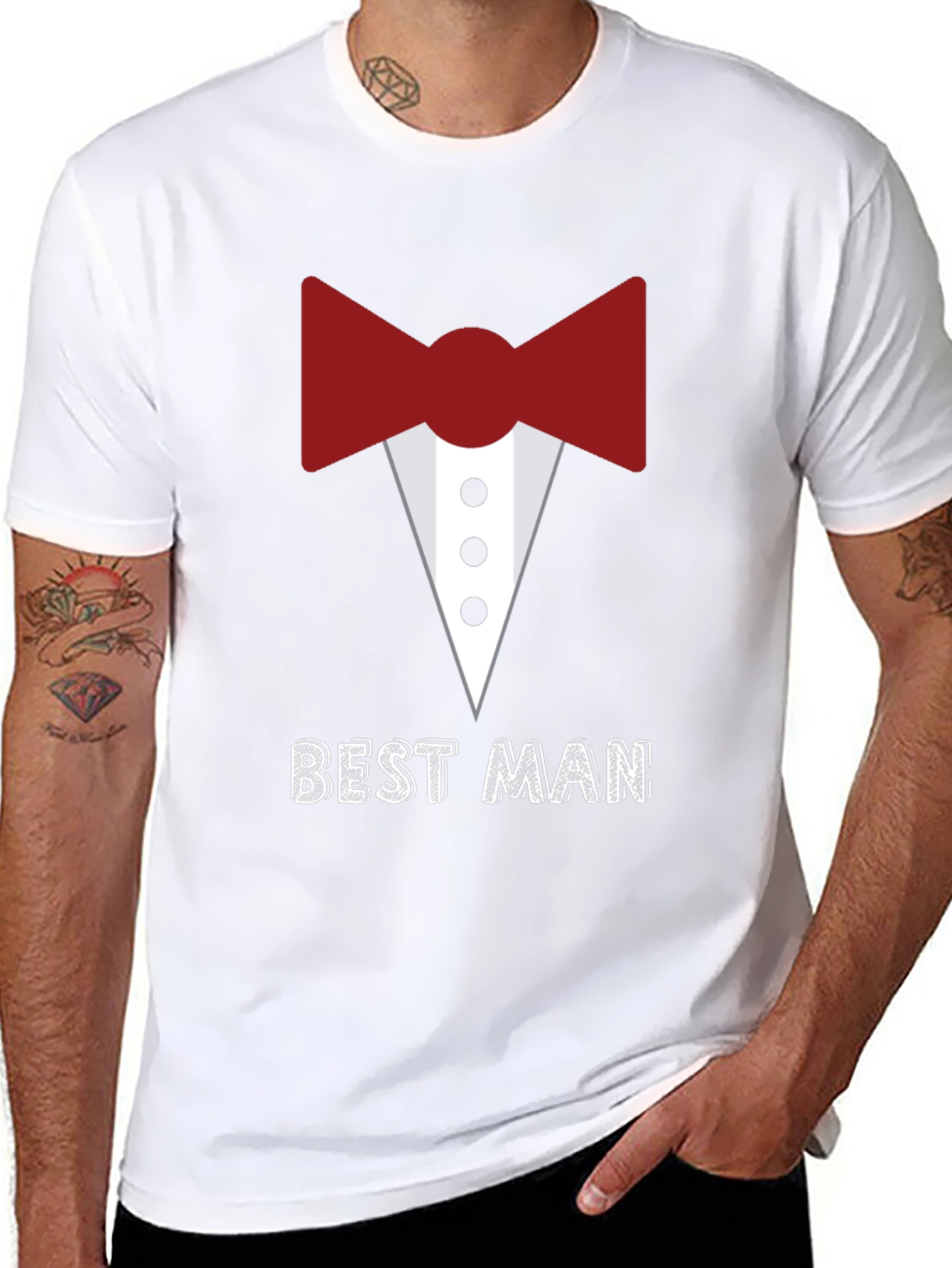 Best Man Tuxedo Graphic Tee - Wedding Party Apparel