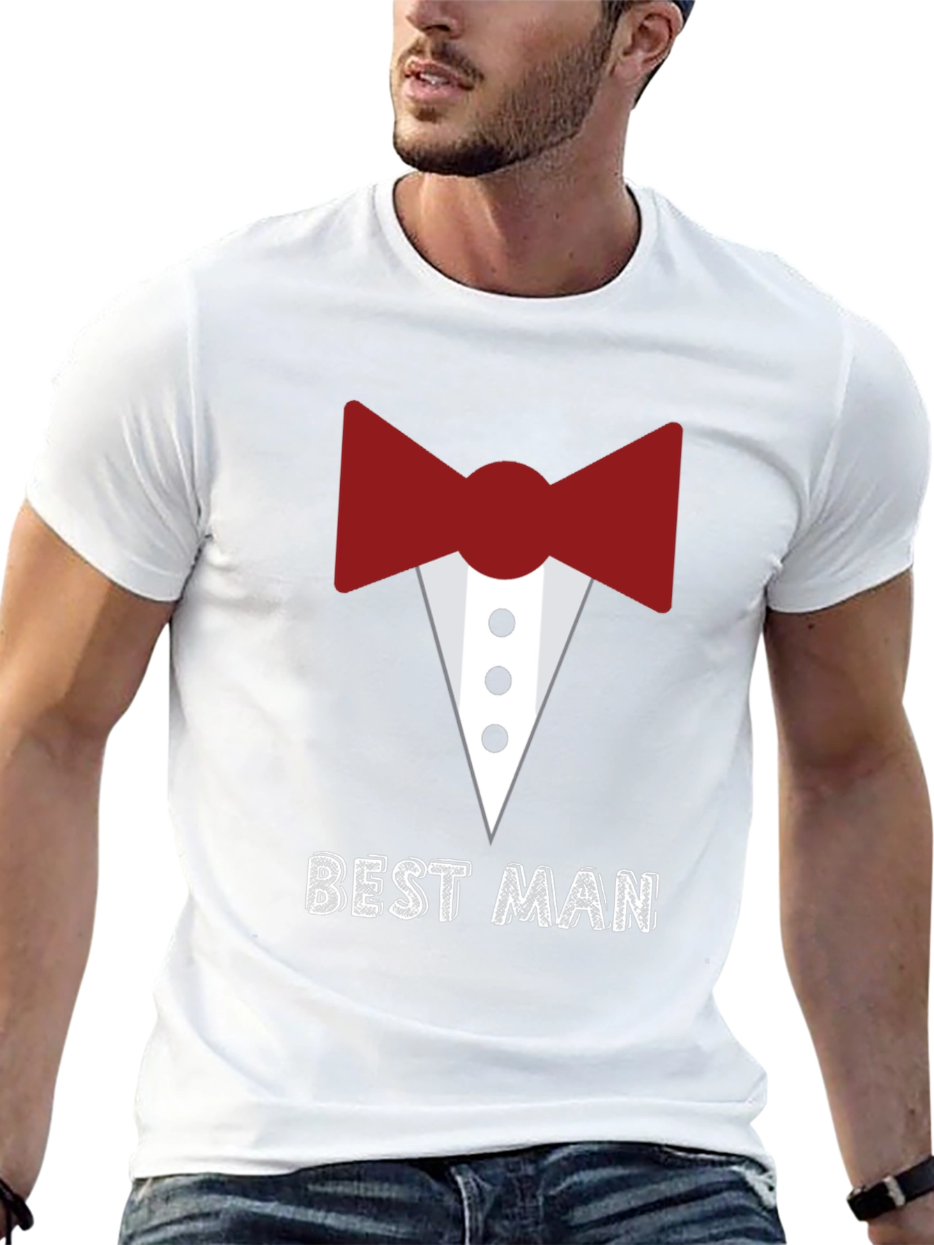 Best Man Tuxedo Graphic Tee - Wedding Party Apparel