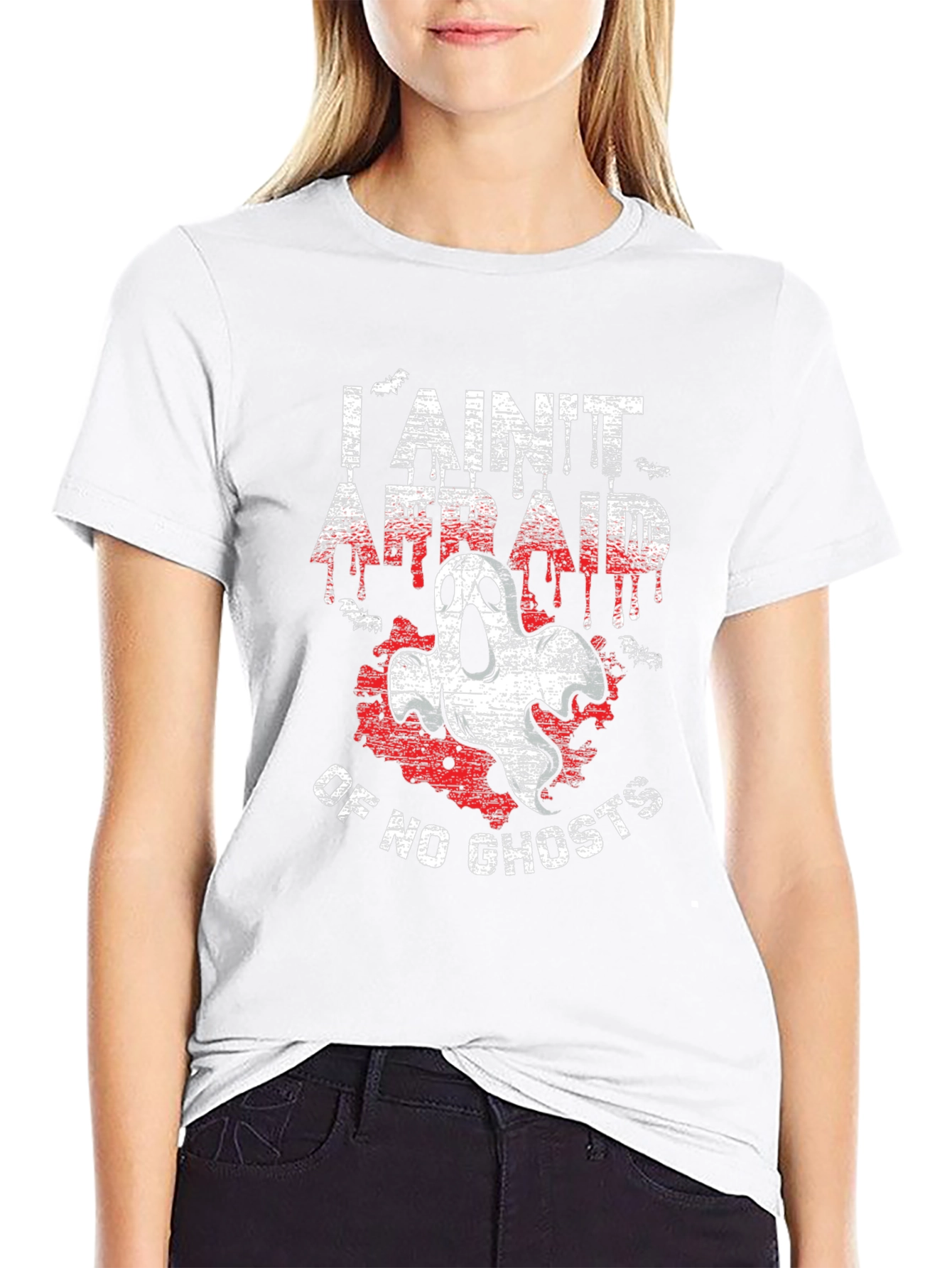 I Aint Afraid of No Ghosts Black T-Shirt