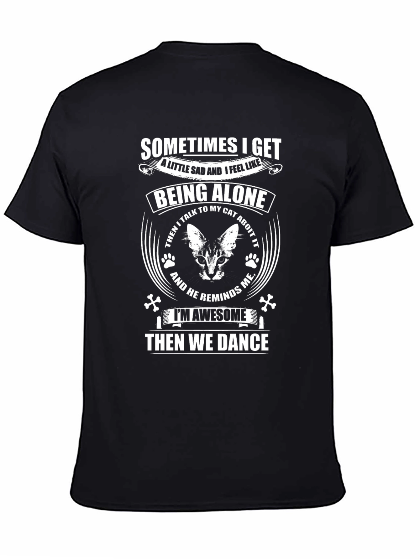 Cat Lover Graphic T-Shirt - Alone But Awesome