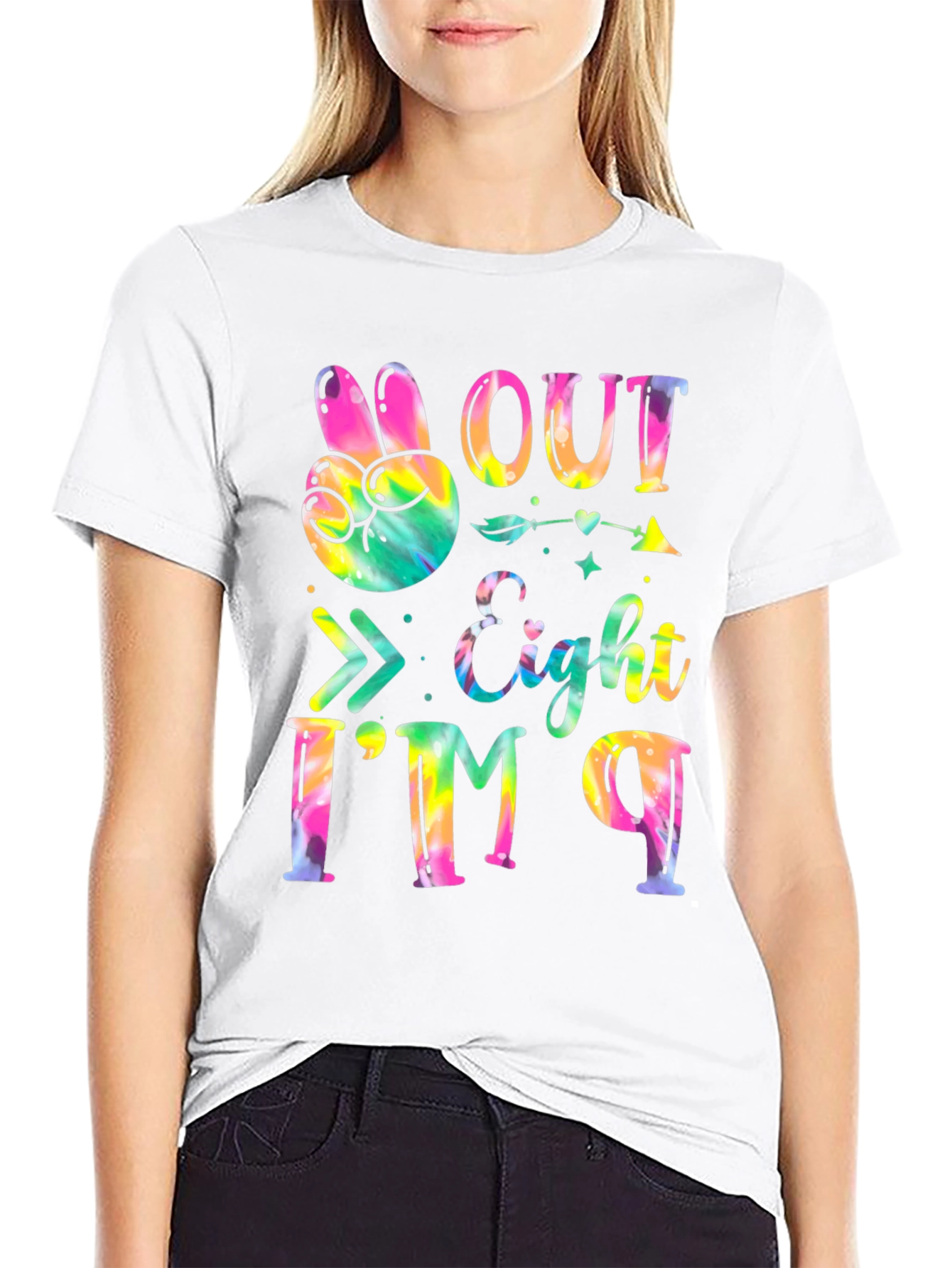 Peace Out Eight T-Shirt - Kids Birthday Party Tee