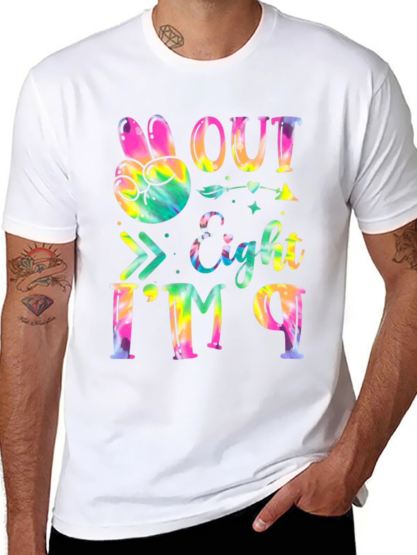 Peace Out Eight T-Shirt - Kids Birthday Party Tee