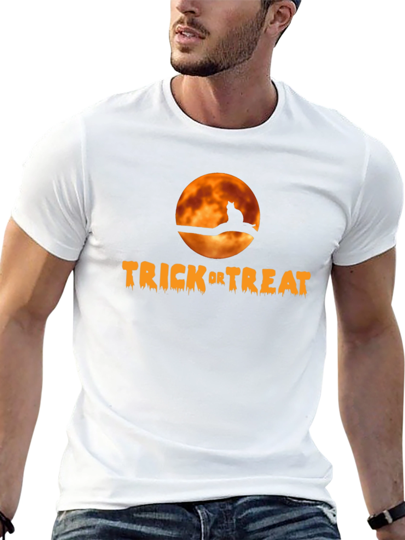 Halloween Trick or Treat Cat T-Shirt