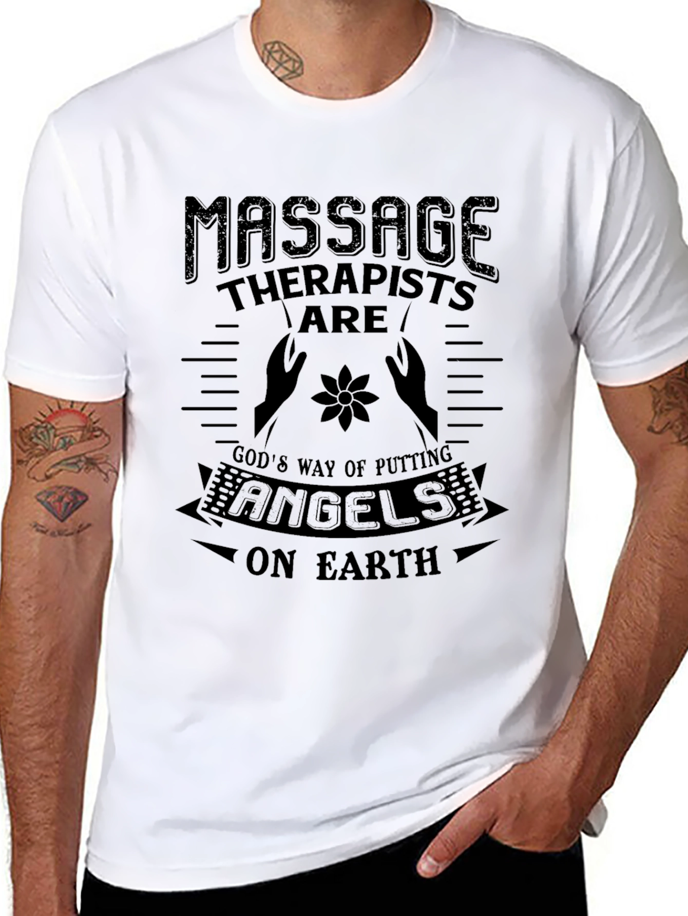 Massage Therapists Are Angels Graphic T-Shirt