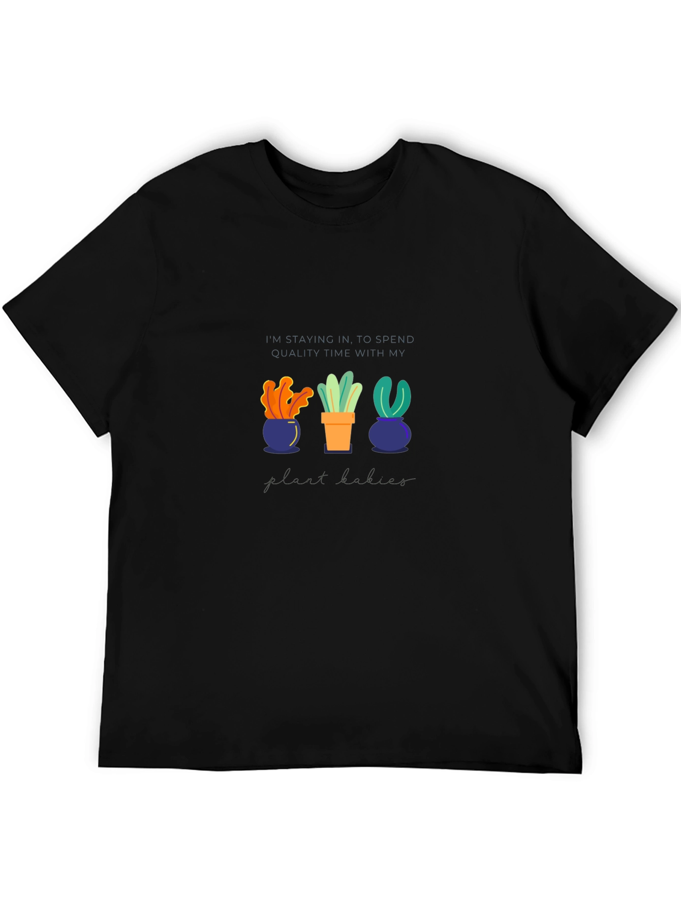 Plant Lovers Black T-Shirt