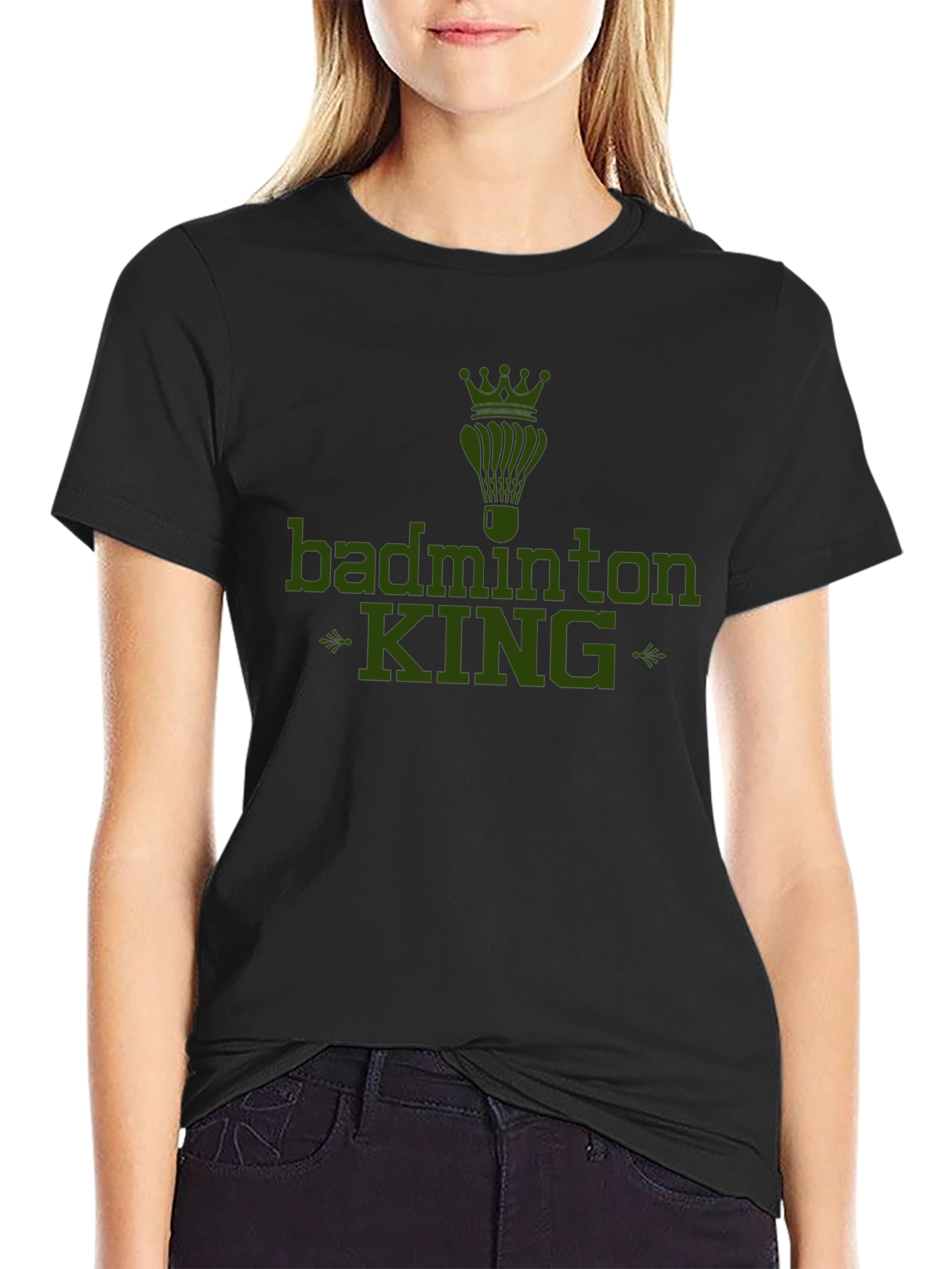 Badminton King Graphic Tee - Sports Fan Apparel