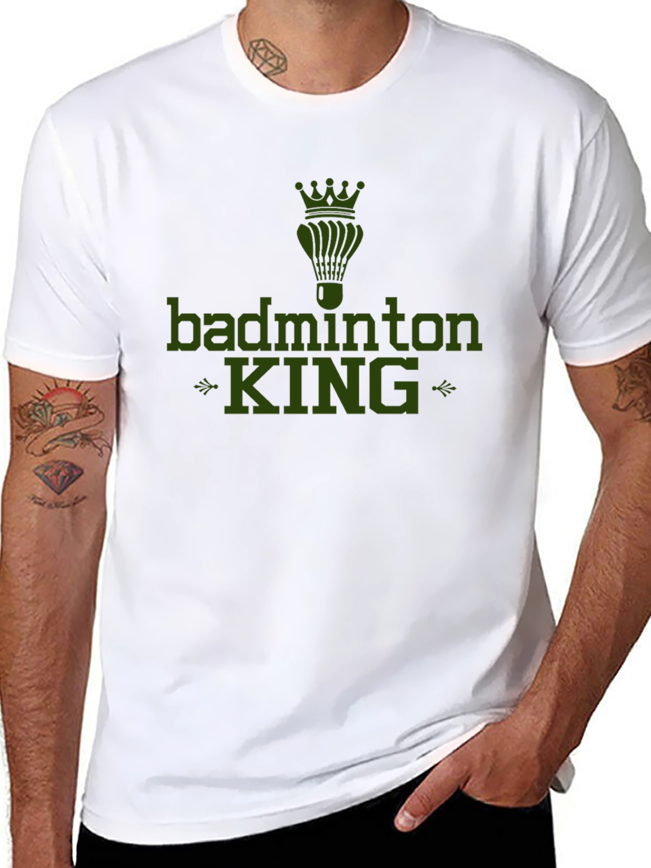 Badminton King Graphic Tee - Sports Fan Apparel