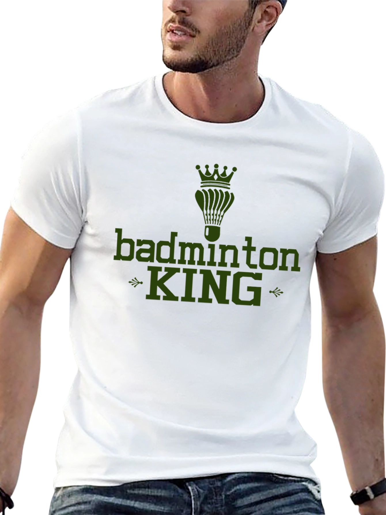 Badminton King Graphic Tee - Sports Fan Apparel