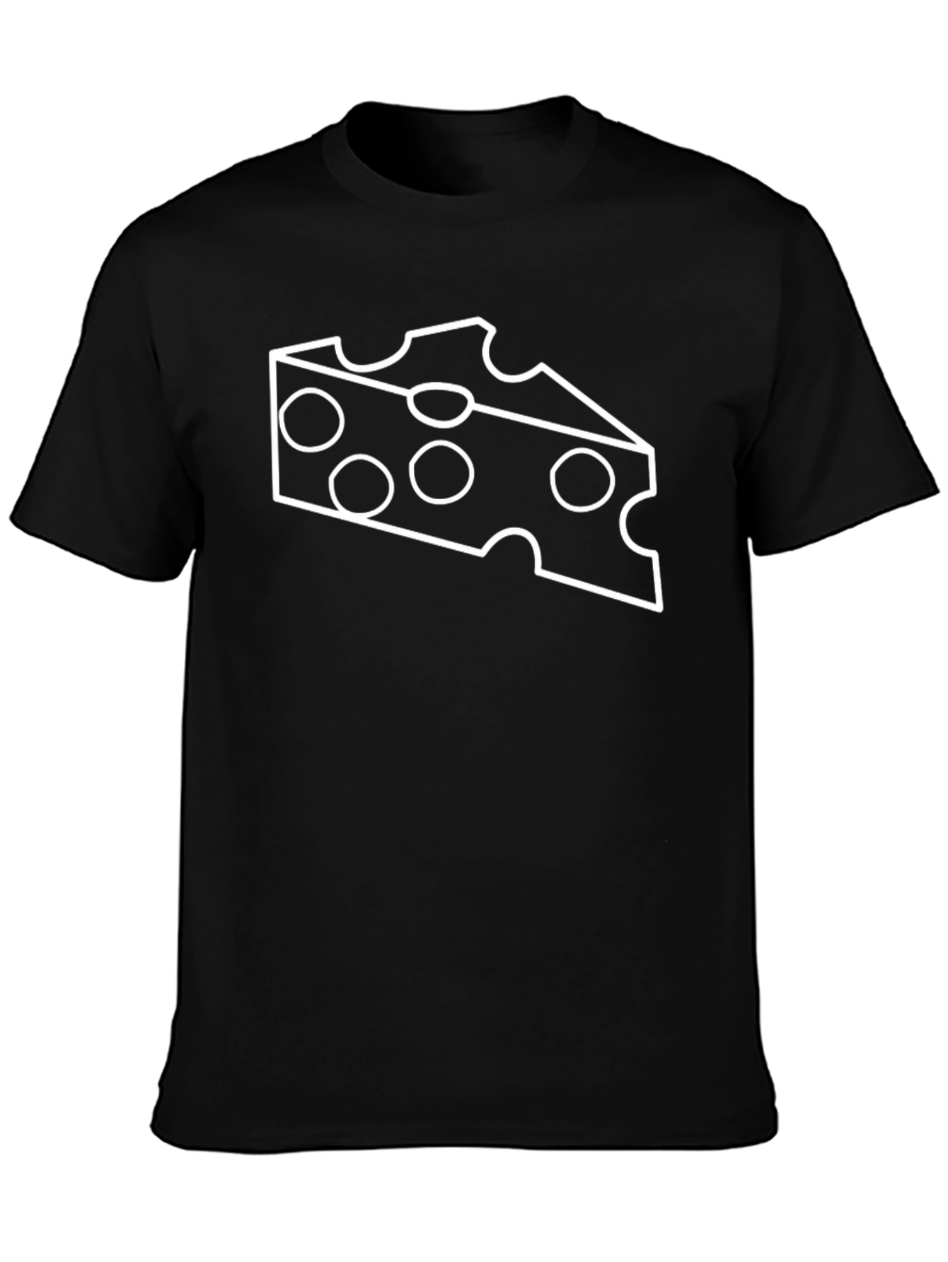 Funny Cheese Graphic Tee - Swiss Cheese Design
