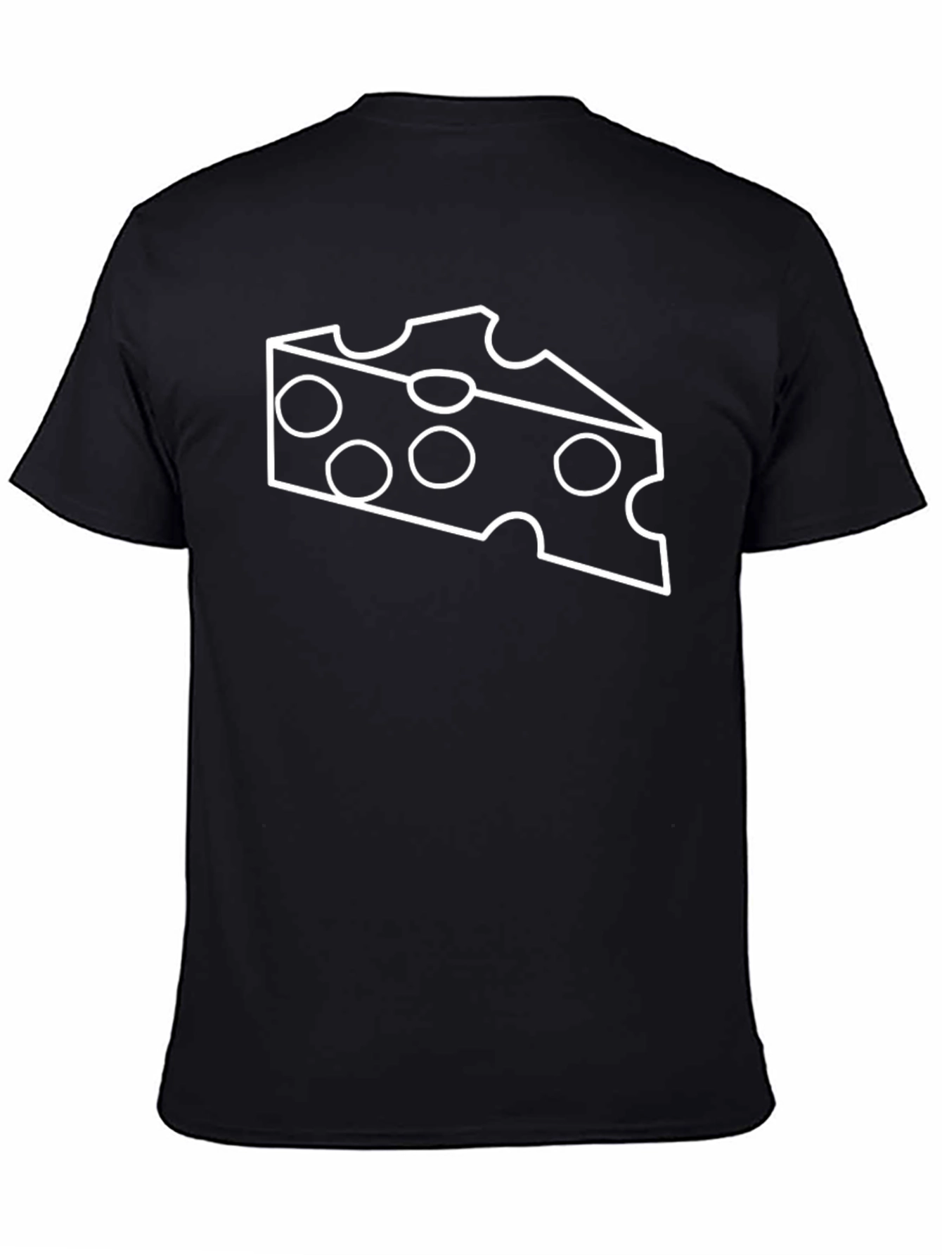 Funny Cheese Graphic Tee - Swiss Cheese Design