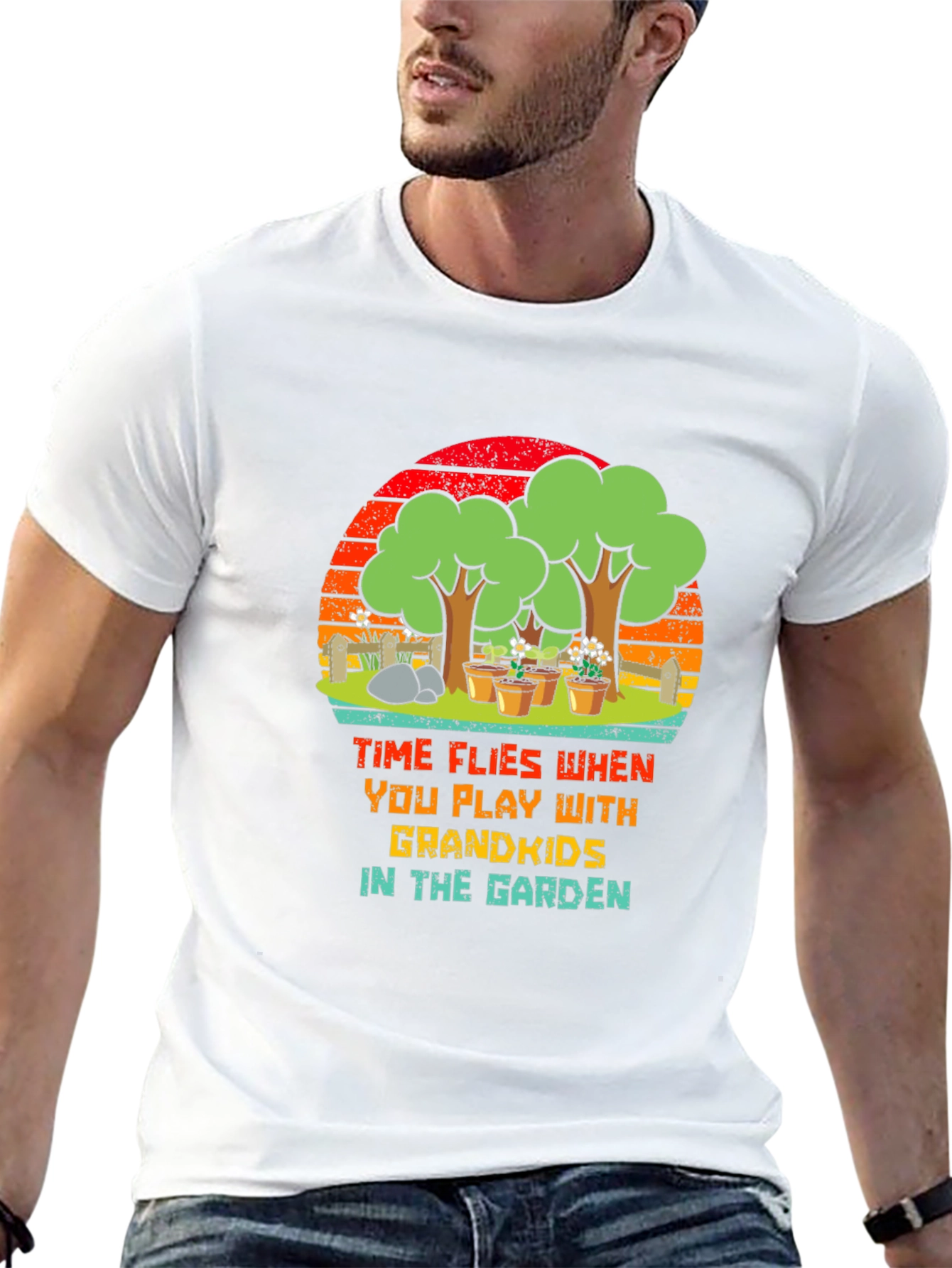 Grandkids in the Garden Graphic T-Shirt