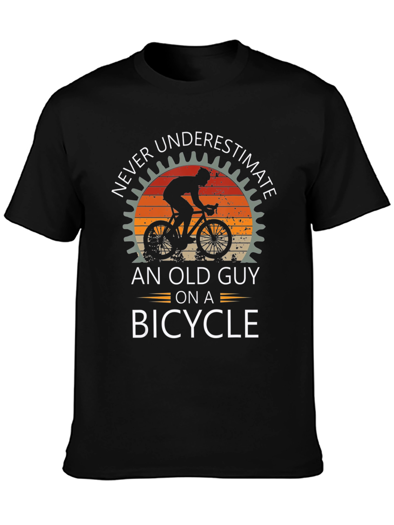 Never Underestimate Old Guy Bicycle T-Shirt