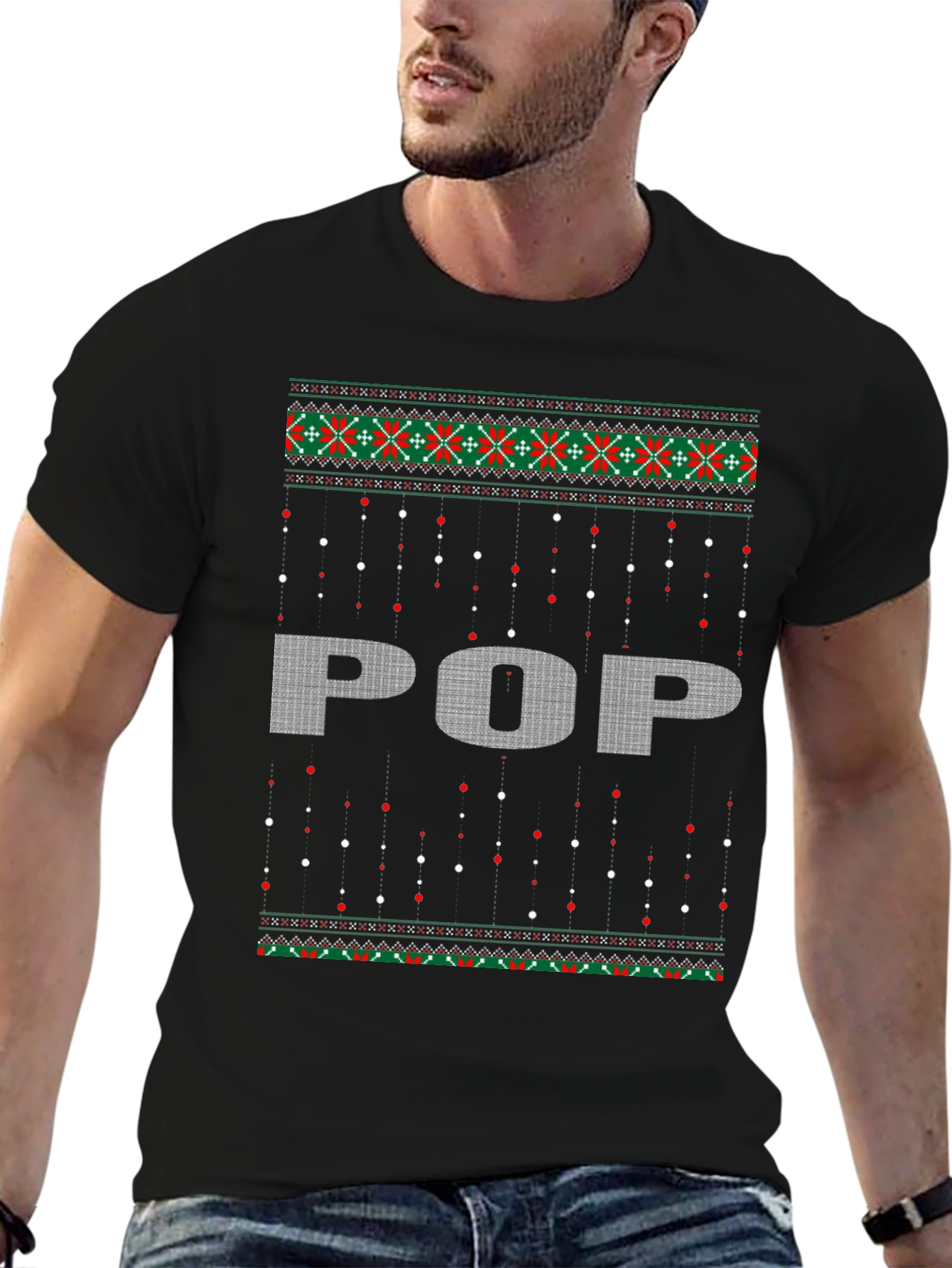 Dad Christmas T-Shirt Ugly Holiday Pop Graphic