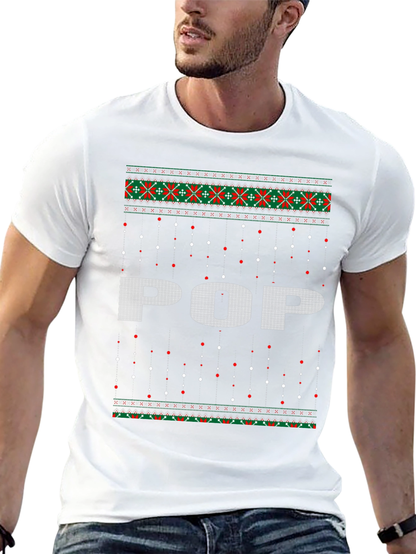 Dad Christmas T-Shirt Ugly Holiday Pop Graphic