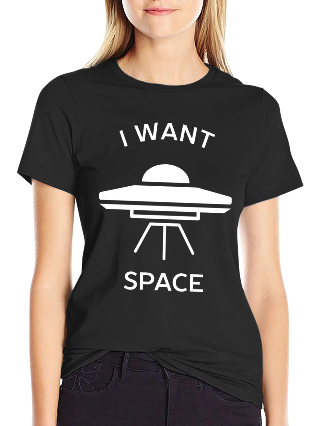 I Want Space UFO Graphic T-Shirt