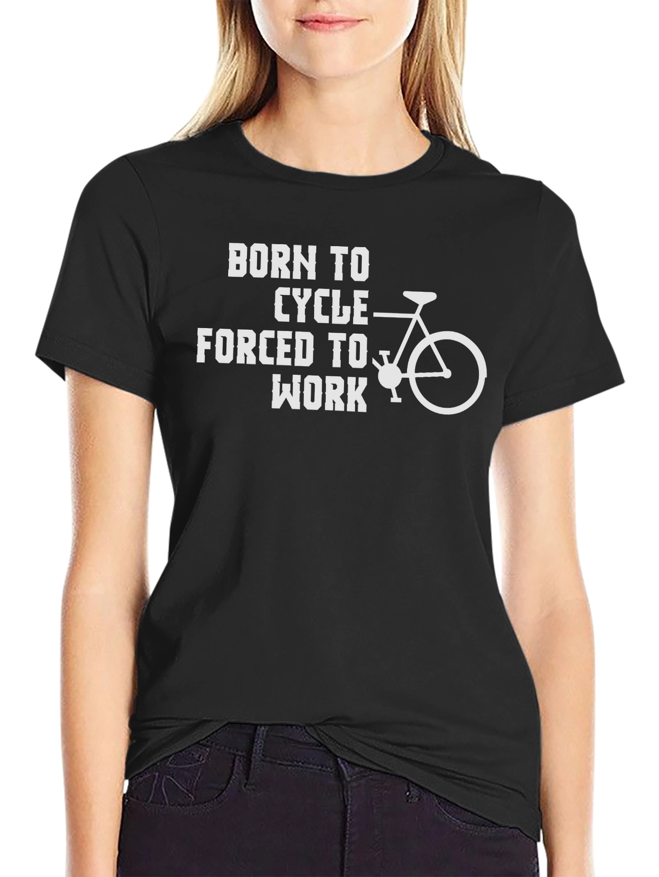 Born to Cycle Black Graphic Tee