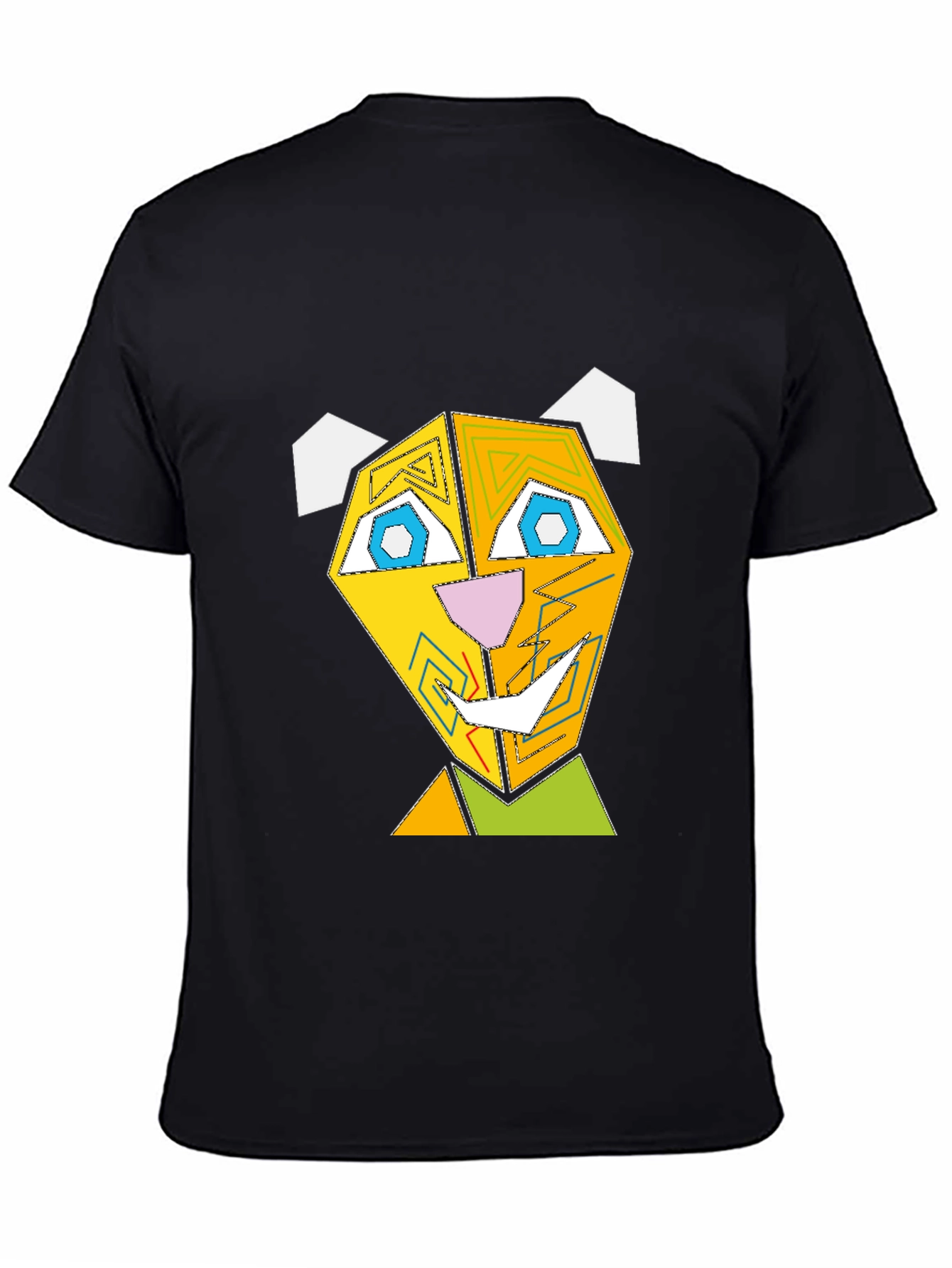Geometric Animal Face Graphic T-Shirt