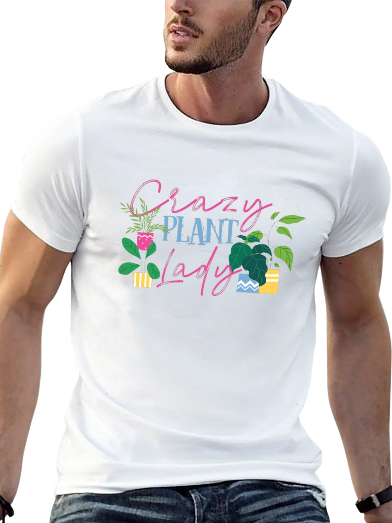 Crazy Plant Lady T-Shirt - Black Cotton Tee