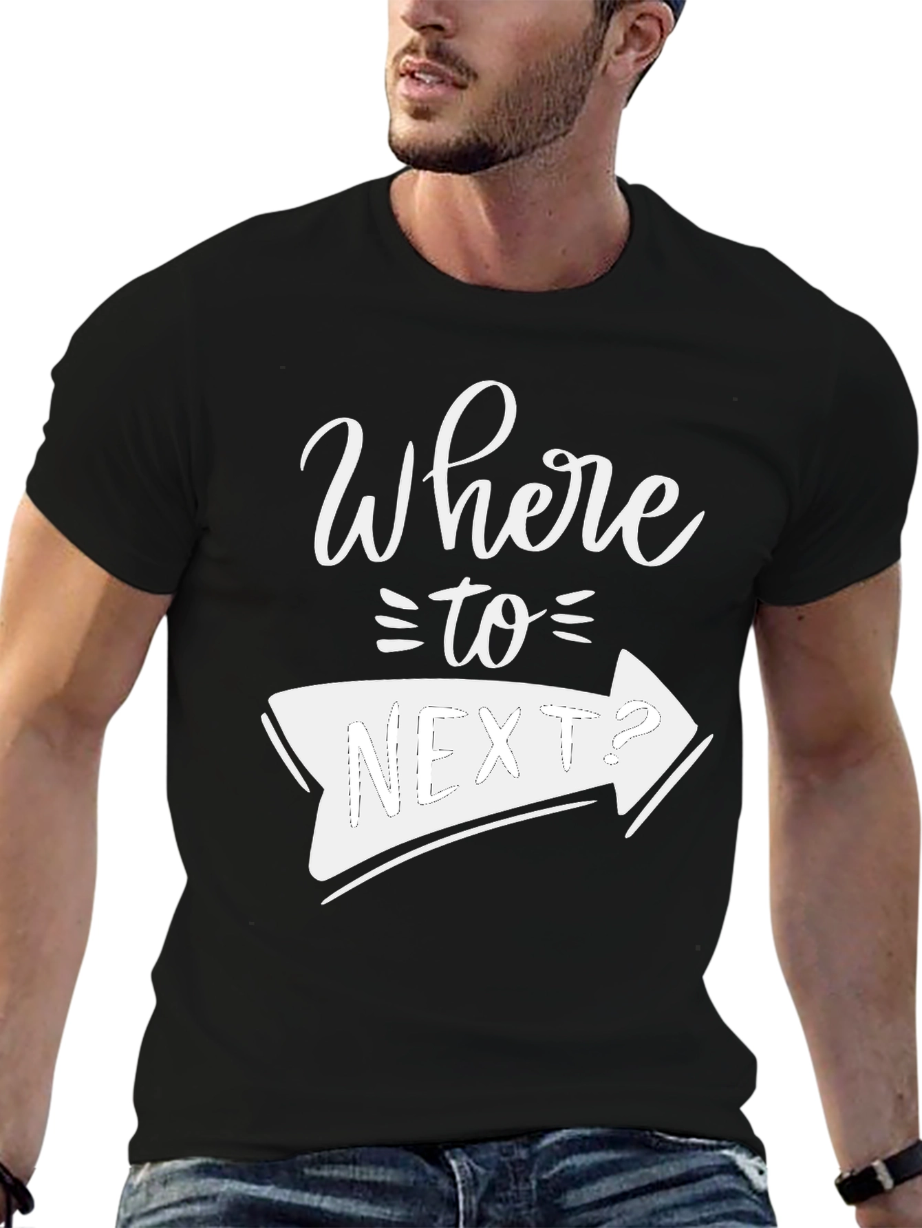 Where to Next? Graphic Tee - Black